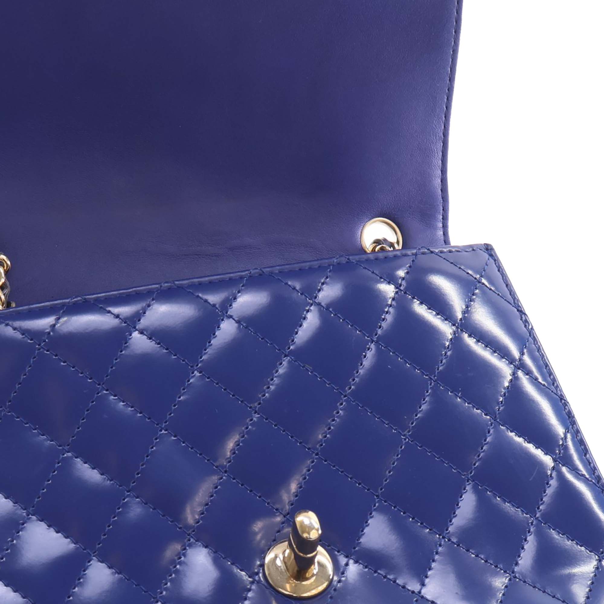 Chanel CC Quilted Patent Square Flap - image 13