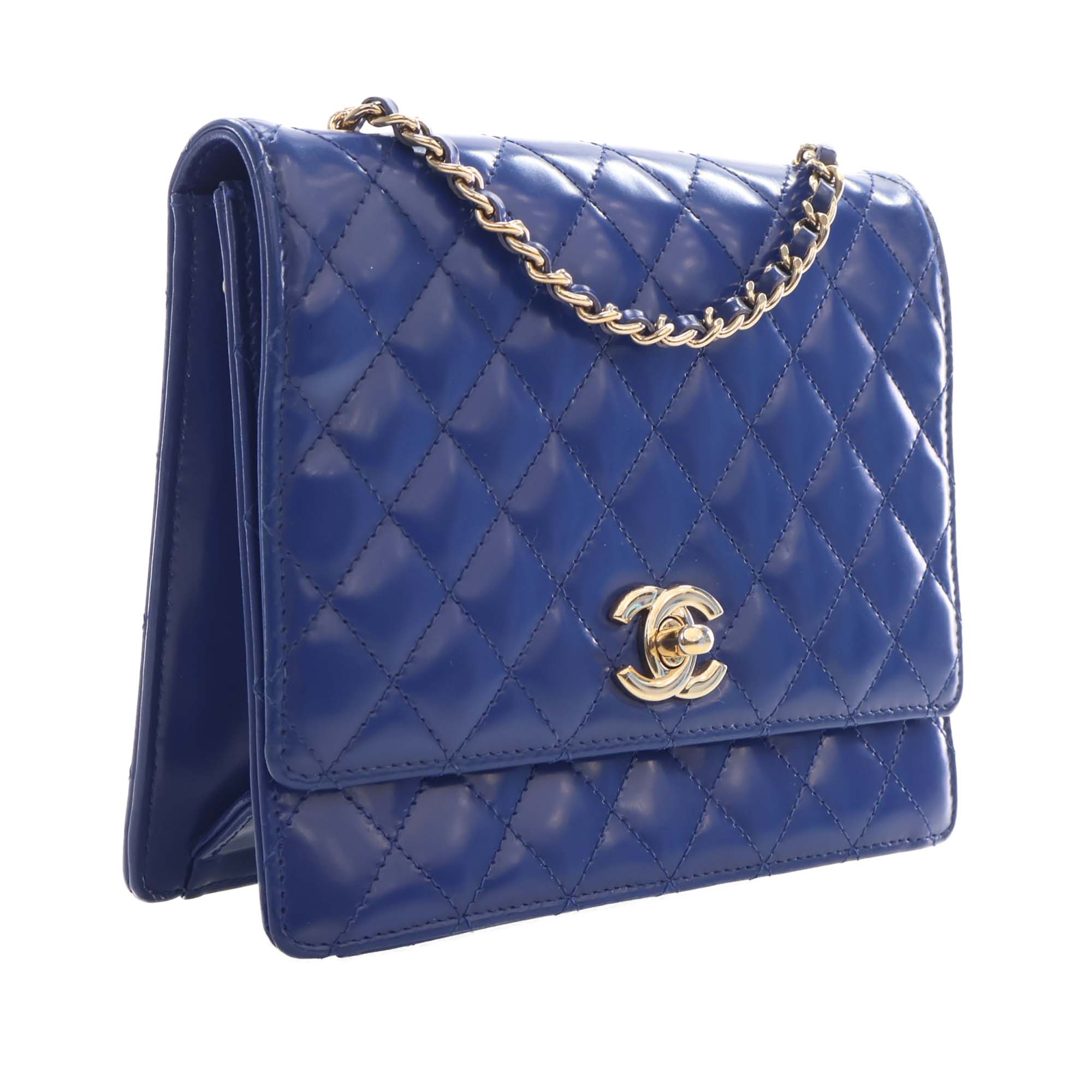 Chanel CC Quilted Patent Square Flap - image 2