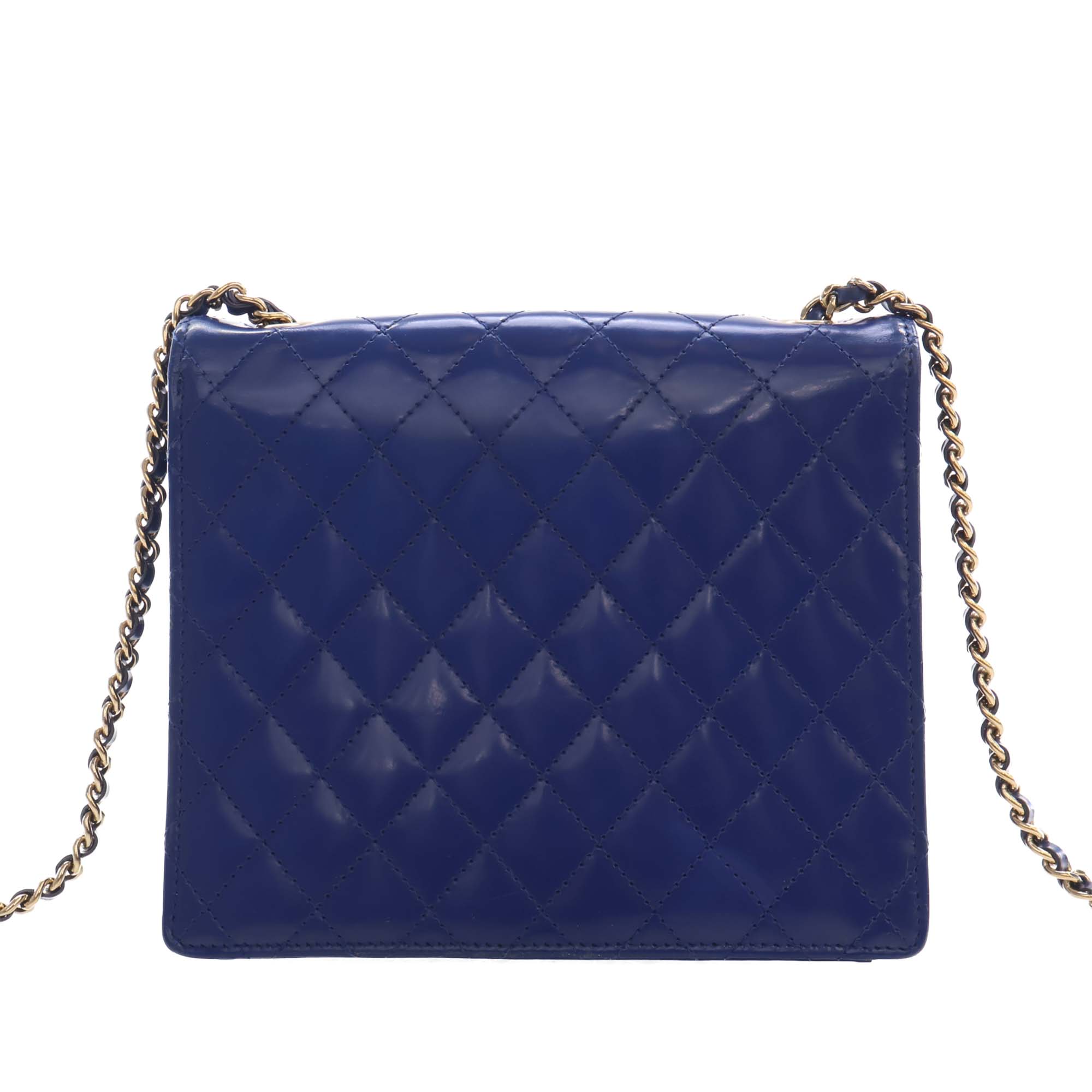 Chanel CC Quilted Patent Square Flap - image 4
