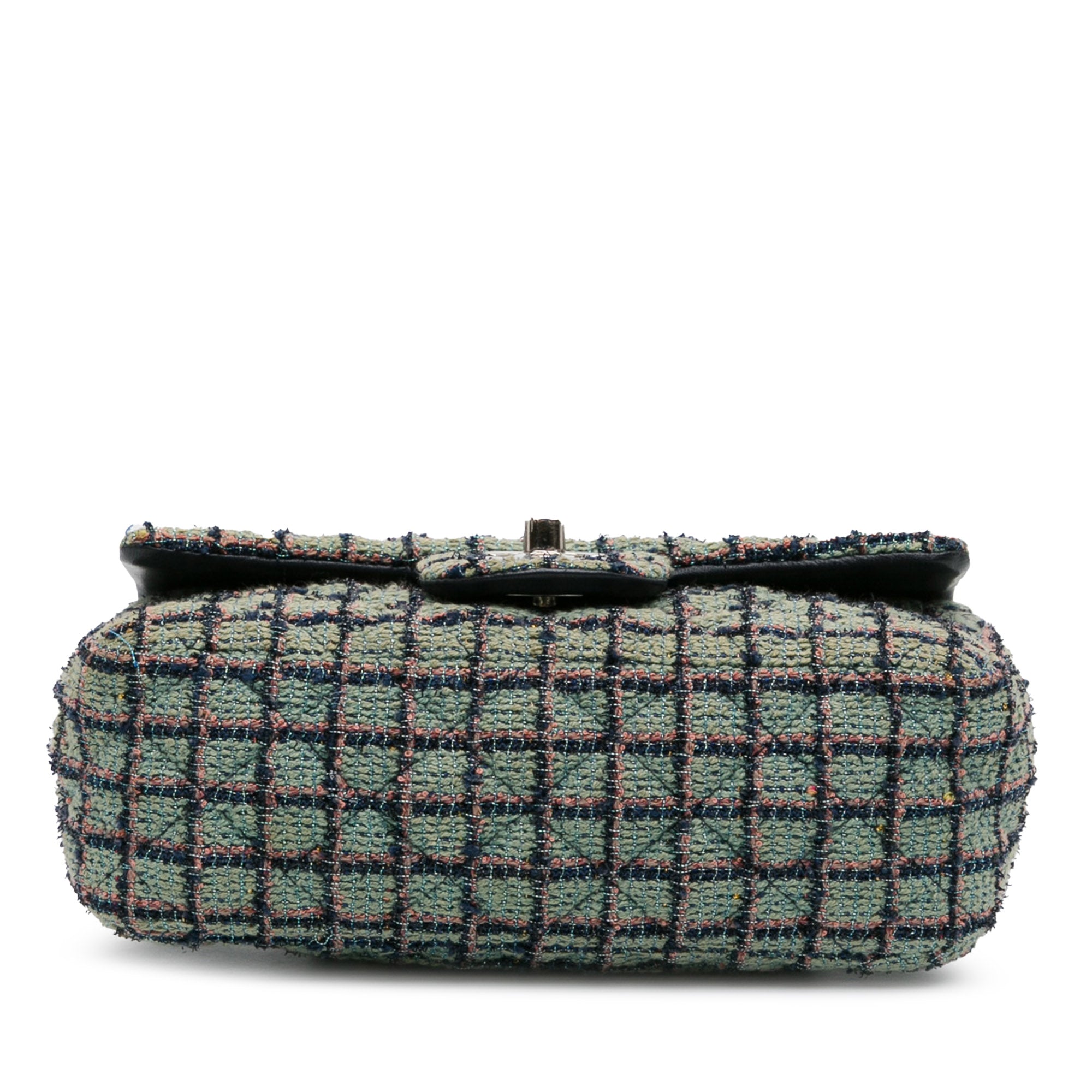 Chanel Mini Rectangular Classic Tweed Grid Single Flap - image 4
