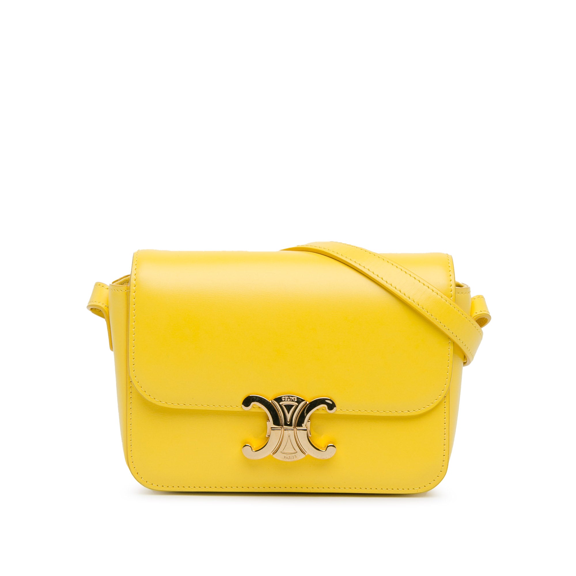 Celine Teen Shiny Calfskin Triomphe Crossbody - image 1