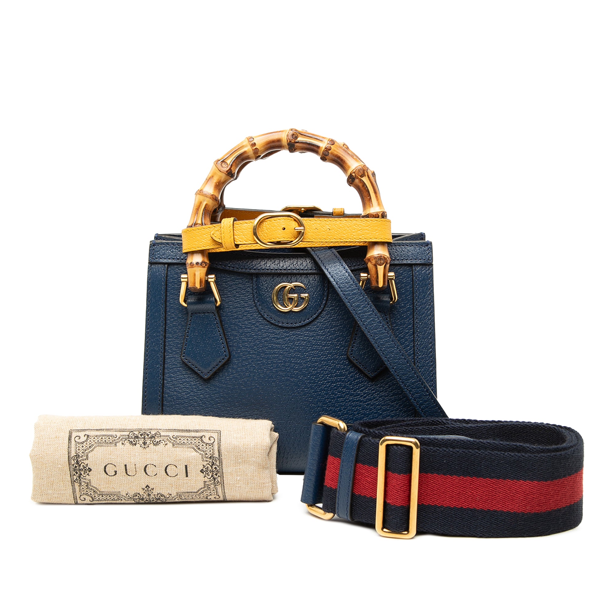 Gucci Small Calfskin Bamboo Diana Satchel - image 8