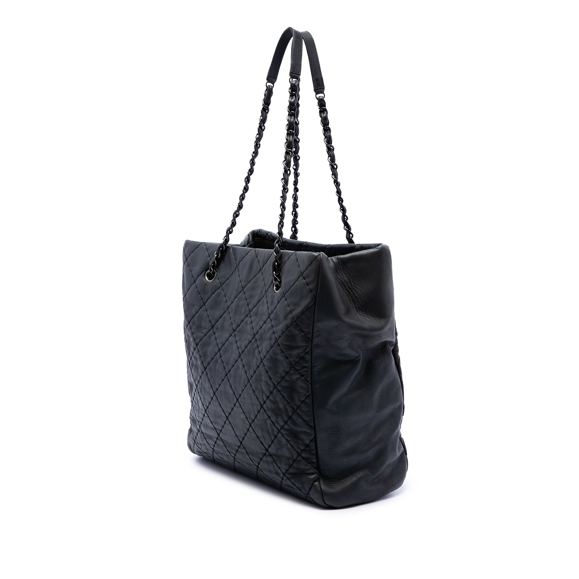 Chanel CC Quilted Lambskin Wild Stitch Chain Tote - image 2