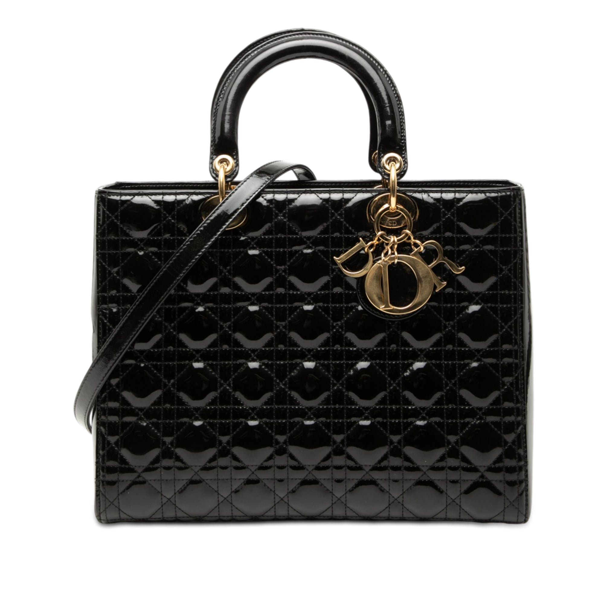 Dior Large Patent Cannage Lady Dior - image 1