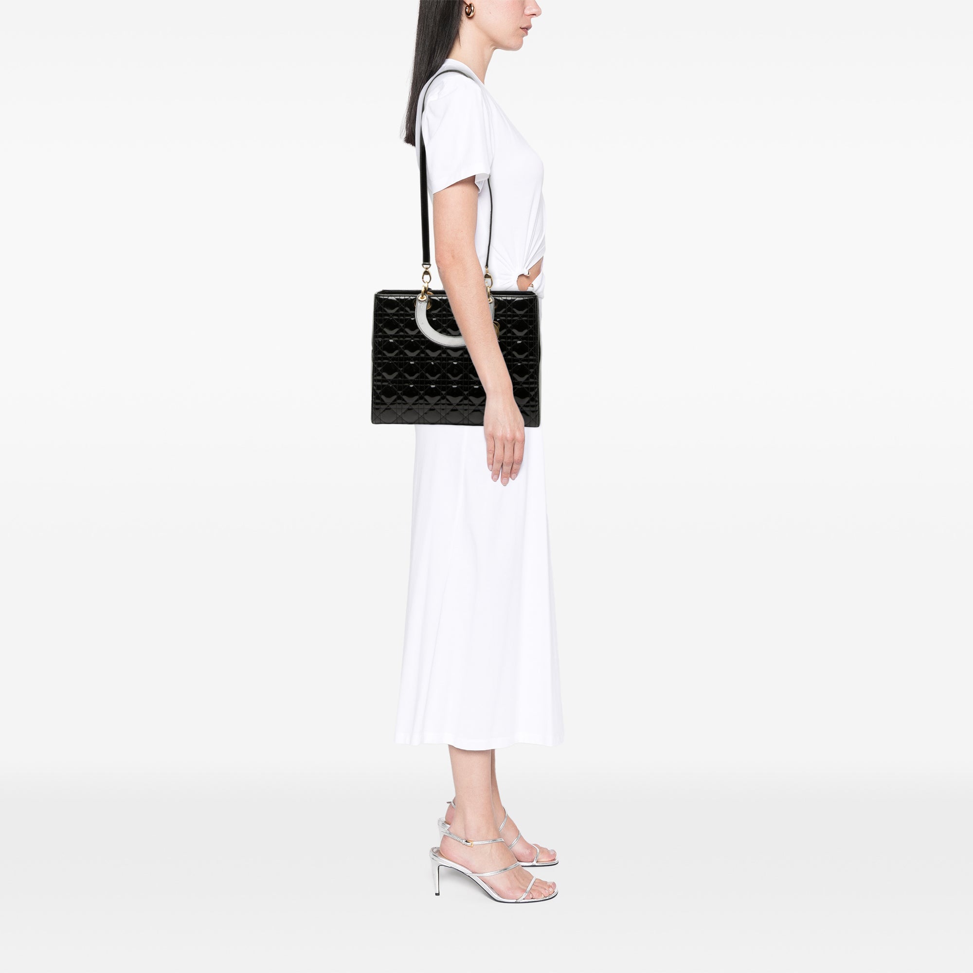 Dior Large Patent Cannage Lady Dior - image 7