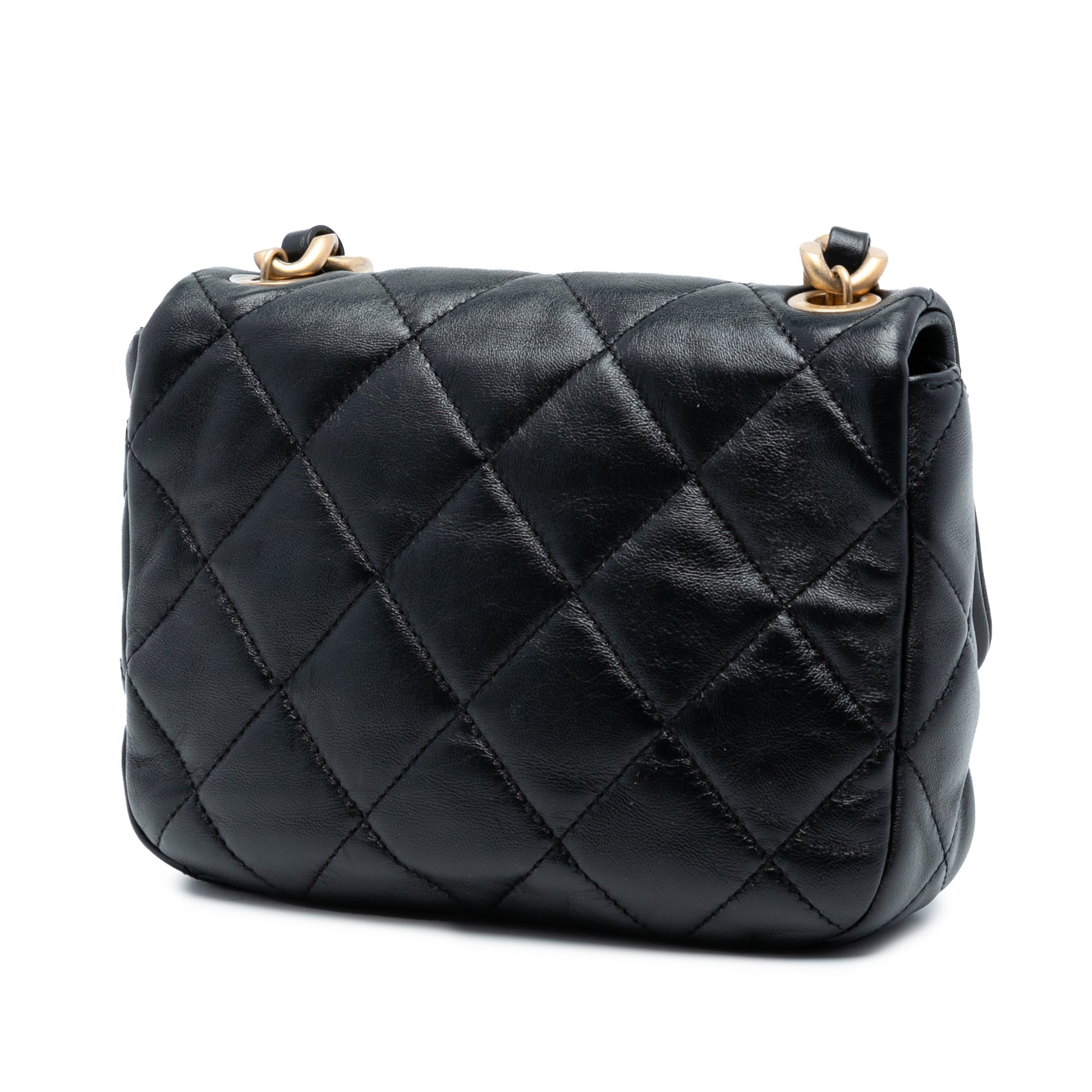 Chanel Mini Quilted Lambskin Lacquered Chain Flap - image 2