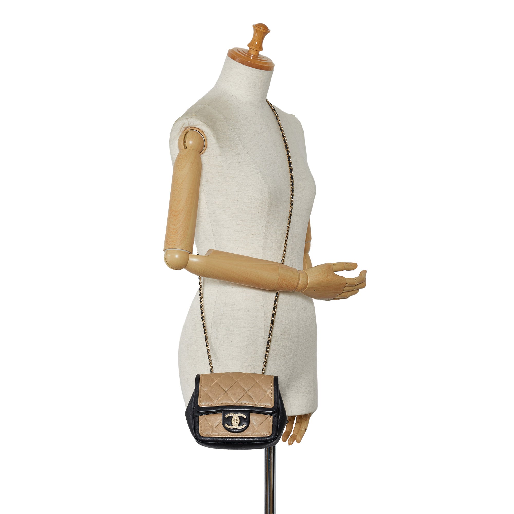Chanel Mini Square Calfskin Graphic Flap Crossbody - image 7