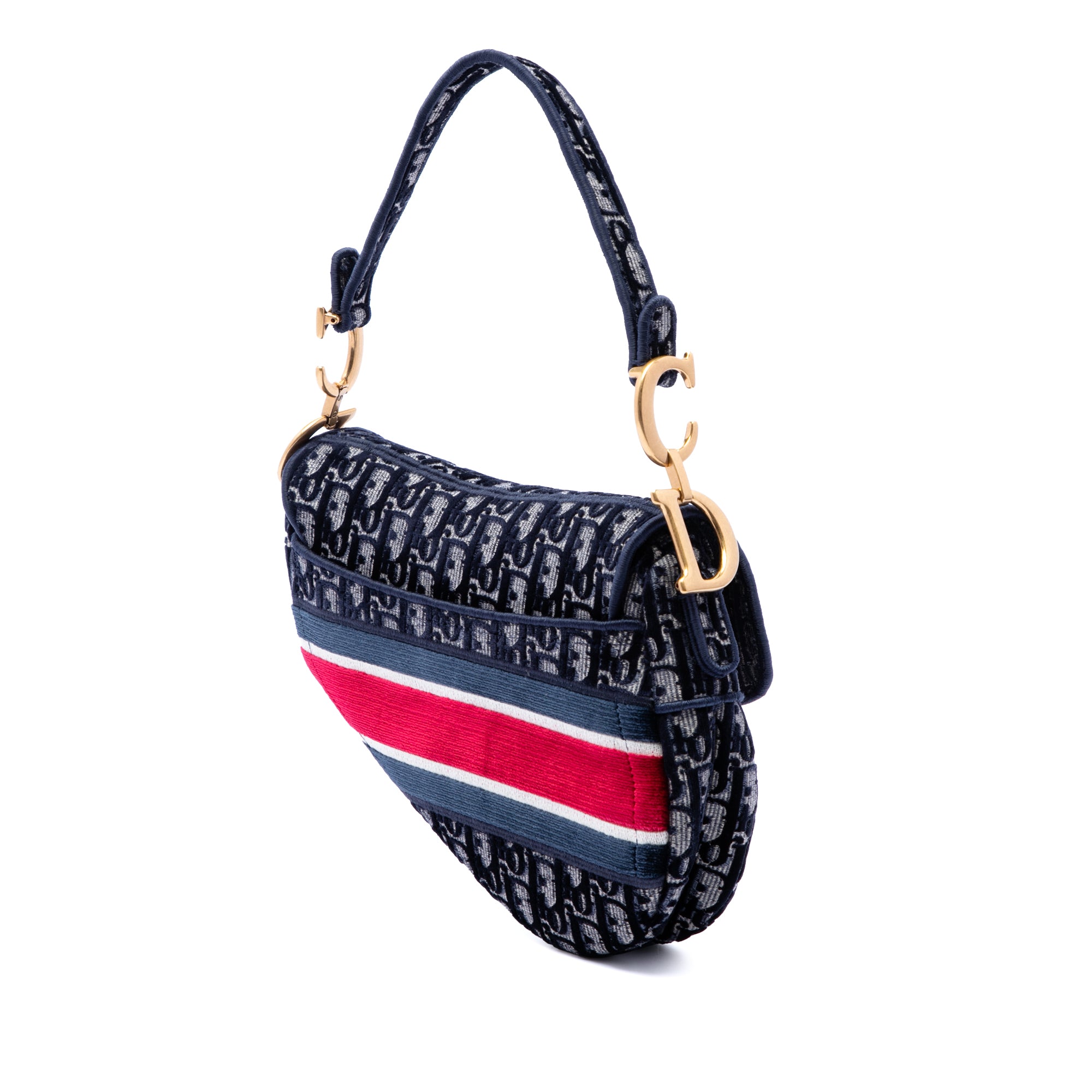 Dior Oblique Embroidered Velvet Saddle Bag - image 2