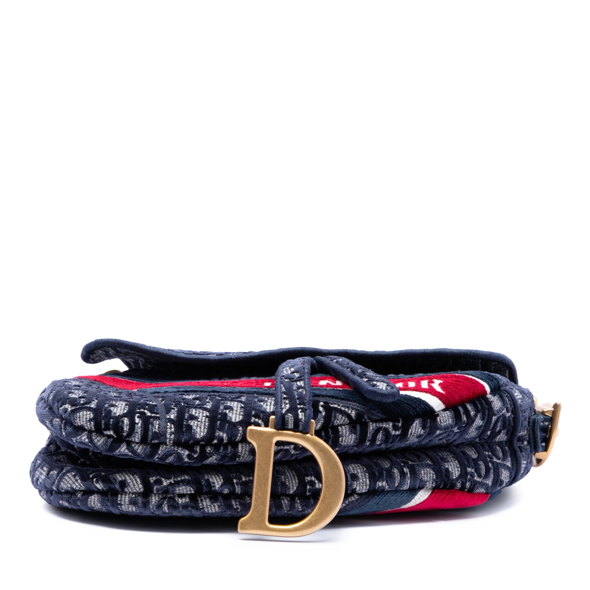 Dior Oblique Embroidered Velvet Saddle Bag - image 3
