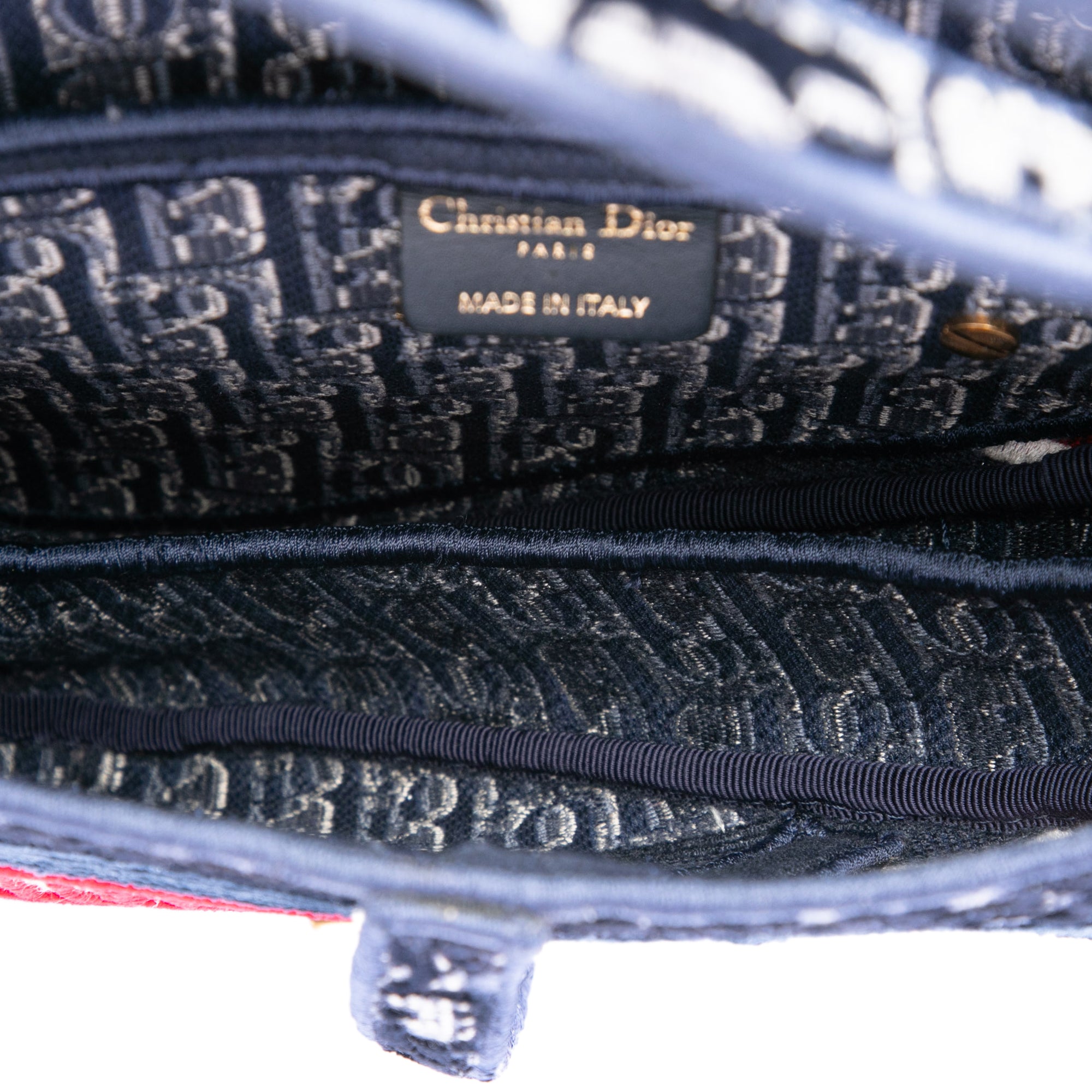 Dior Oblique Embroidered Velvet Saddle Bag - image 4