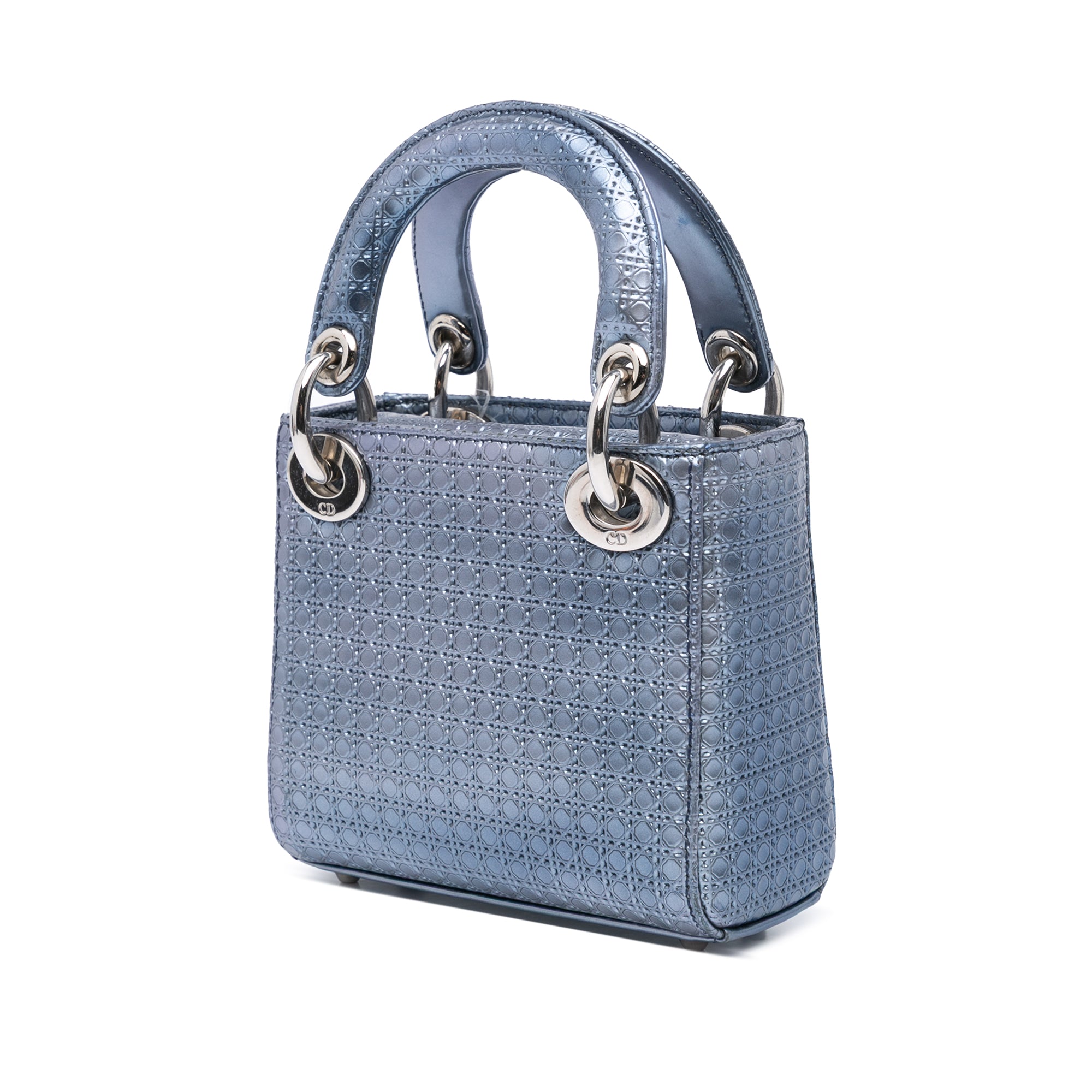 Dior Mini Metallic Patent Microcannage Lady Dior - image 2