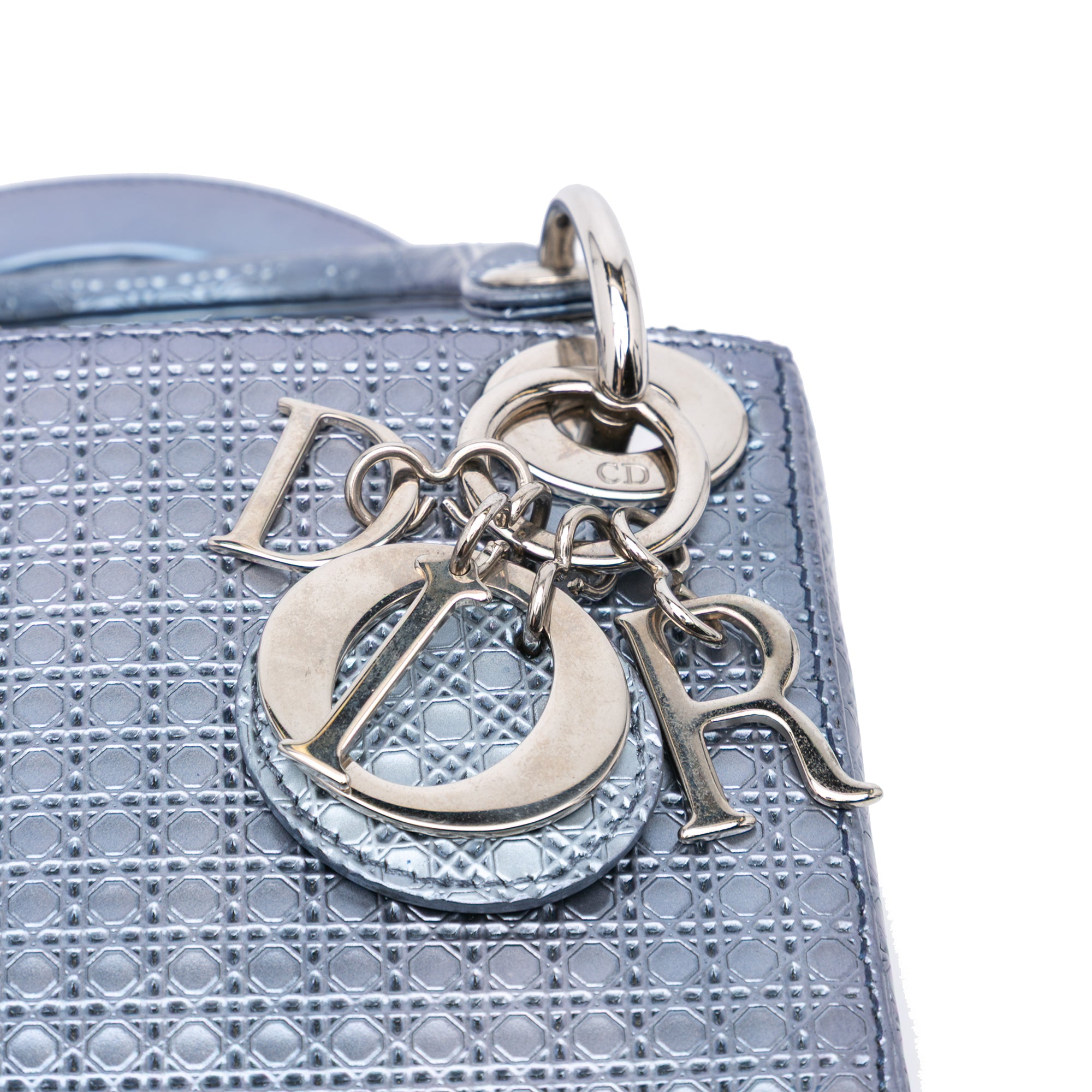 Dior Mini Metallic Patent Microcannage Lady Dior - image 7
