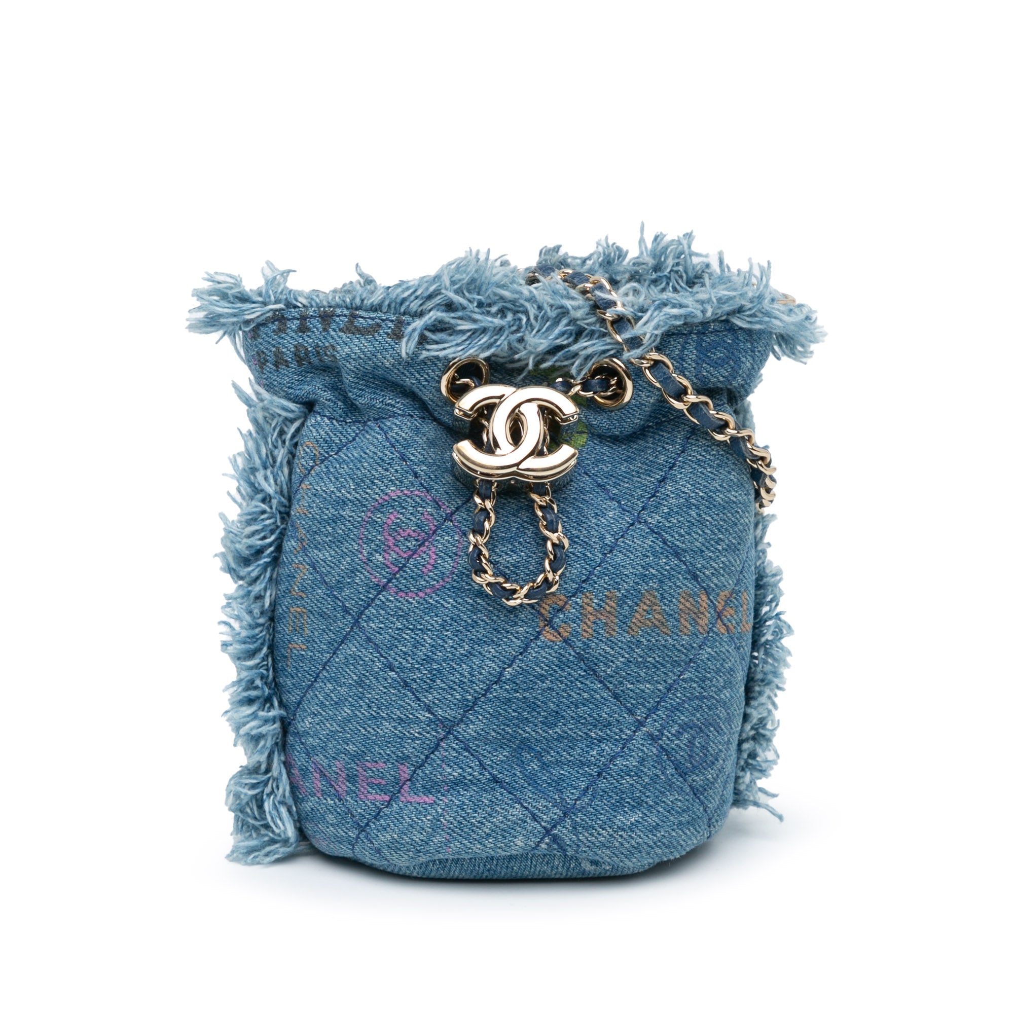 Chanel Mini Denim Mood Bucket with Chain - image 1