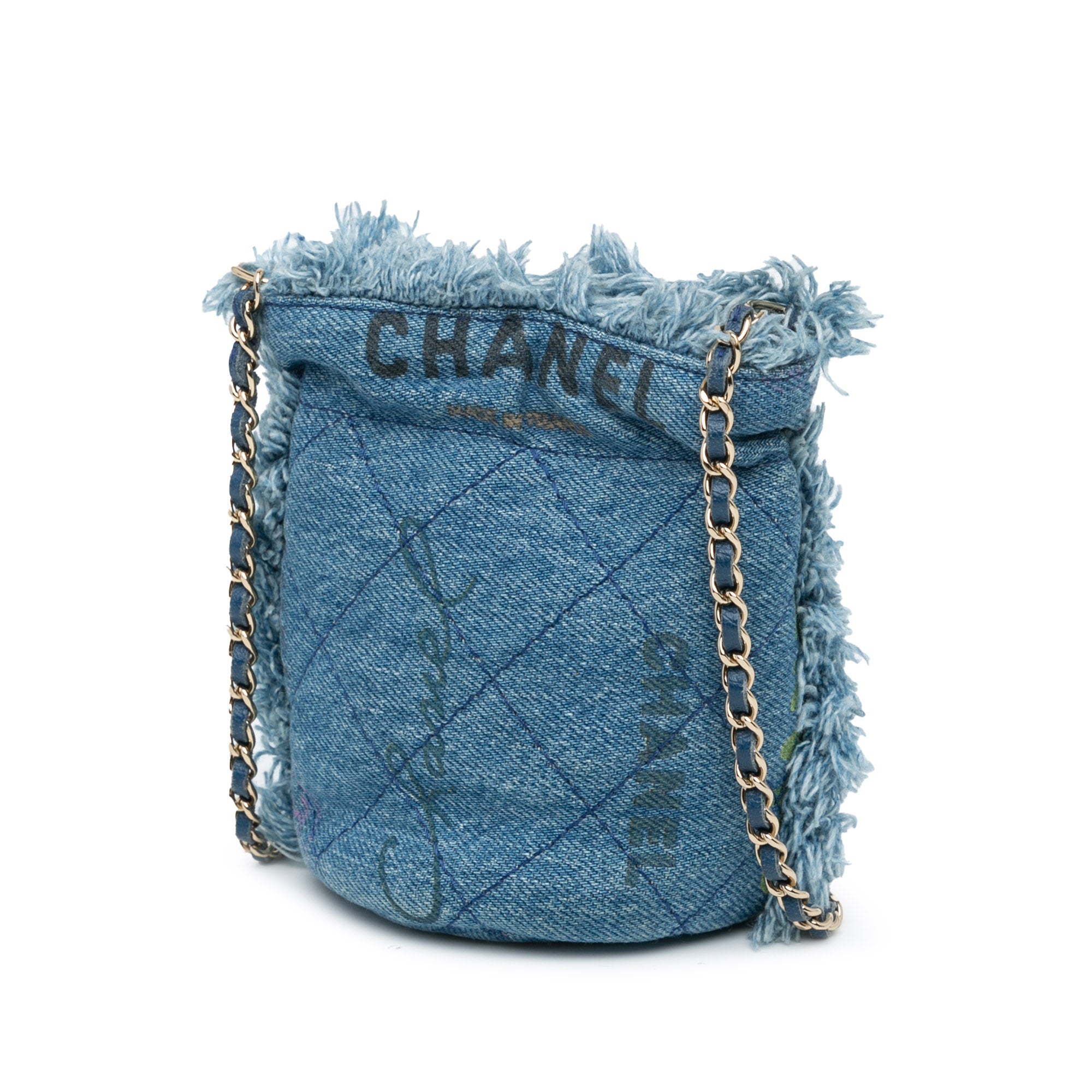 Chanel Mini Denim Mood Bucket with Chain - image 2