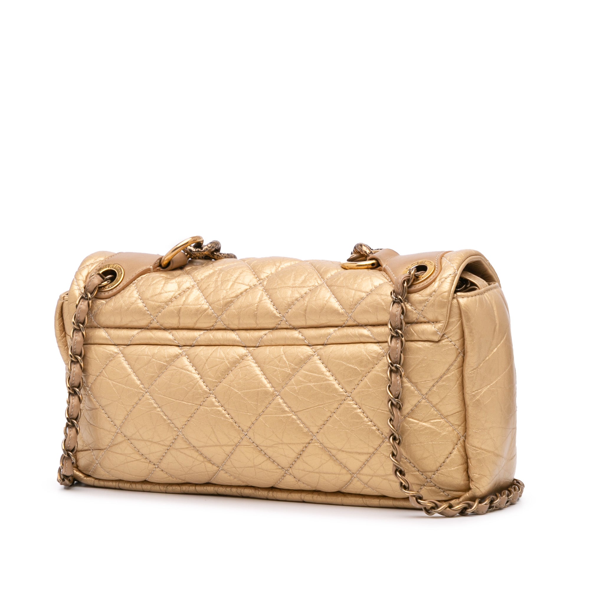 Chanel Medium Quilted Aged Calfskin Pondichery Flap - image 2