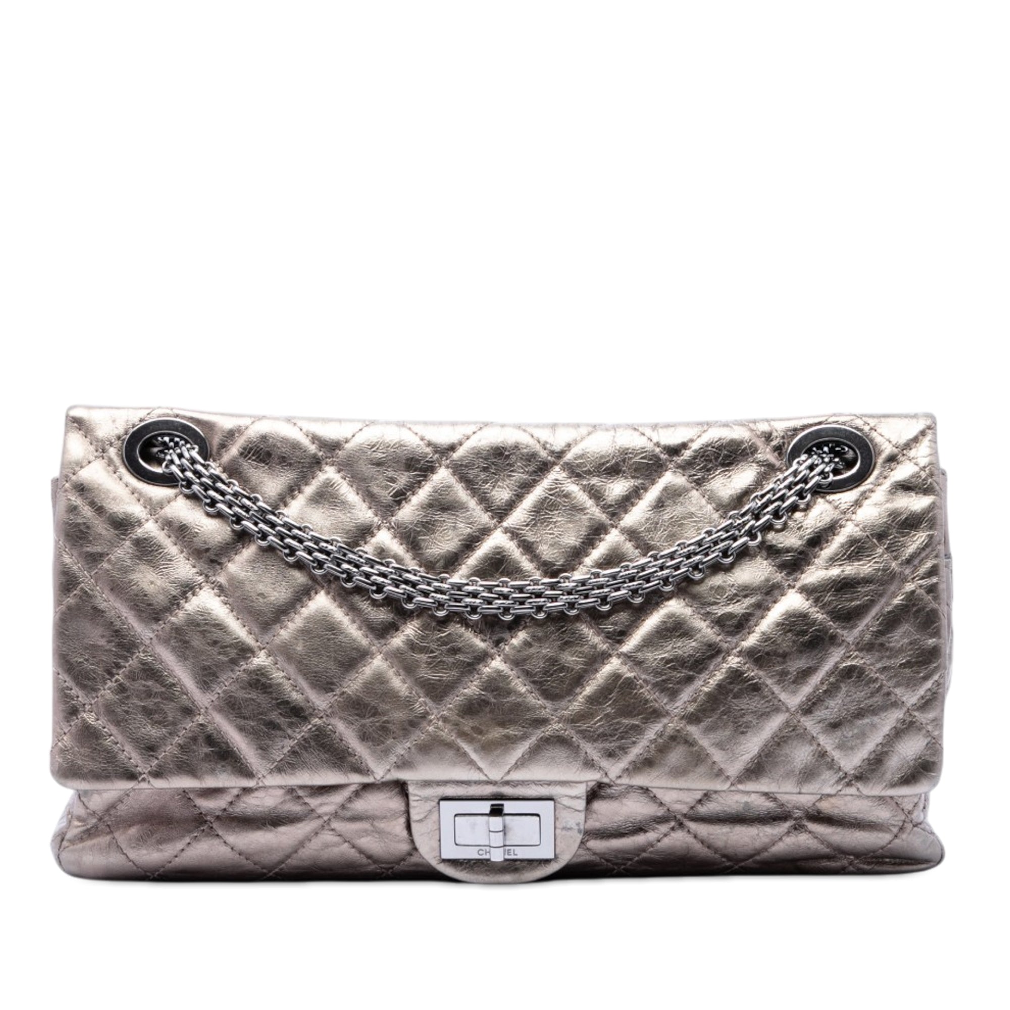 Chanel Metallic Aged Calfskin Reissue 2.55 Double Flap 227 - image 1