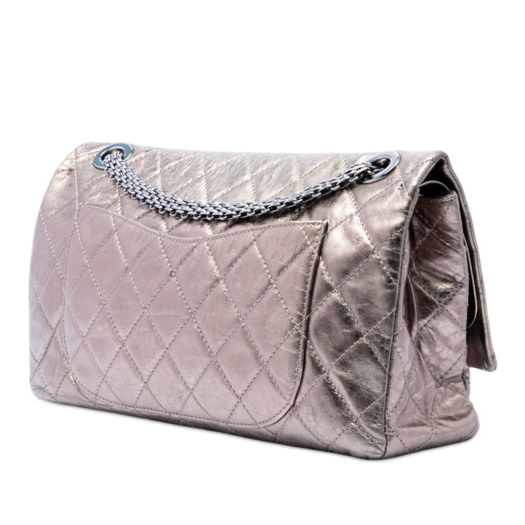 Chanel Metallic Aged Calfskin Reissue 2.55 Double Flap 227 - image 2