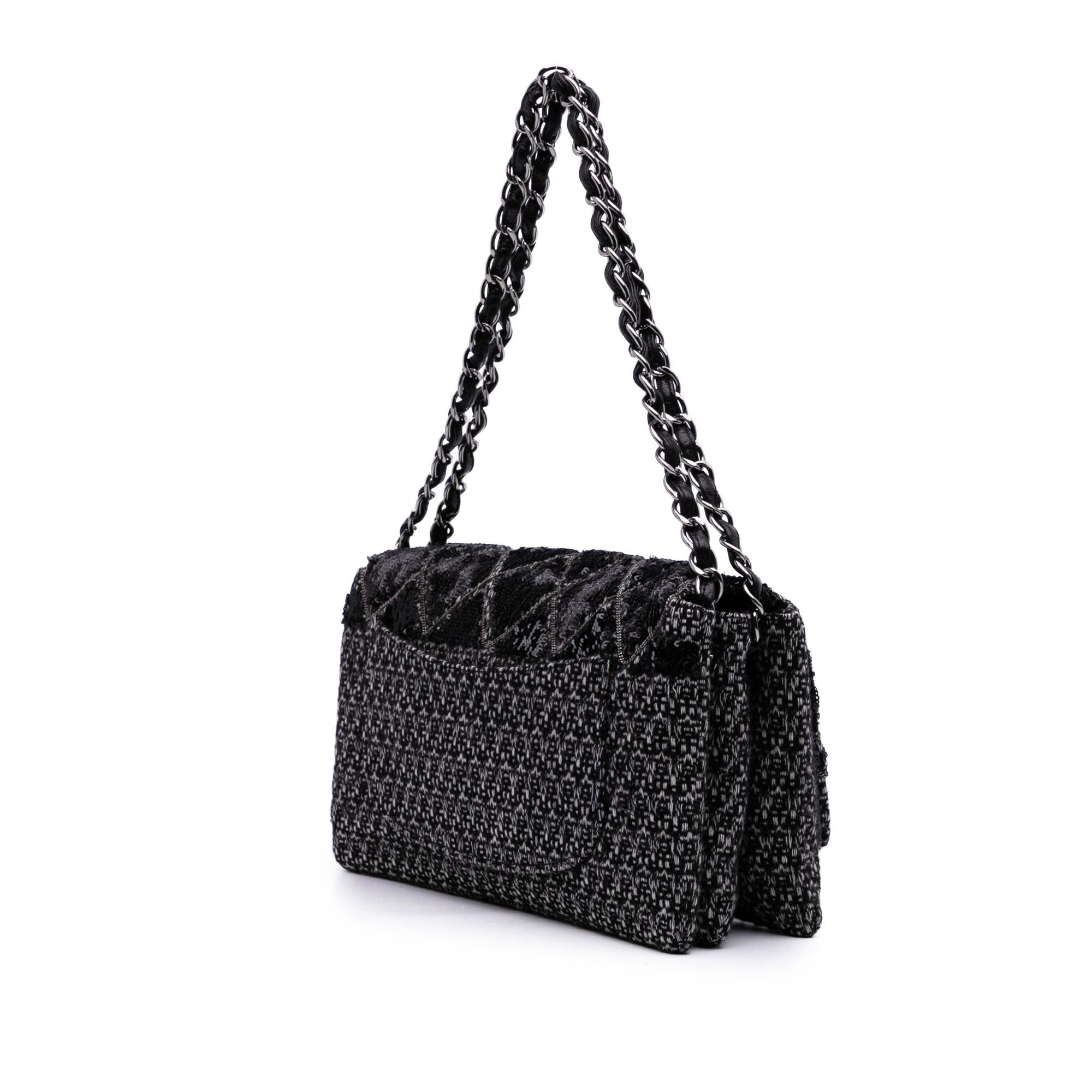 Chanel Large Tweed and Sequin Icons 3 Accordion Flap - image 2