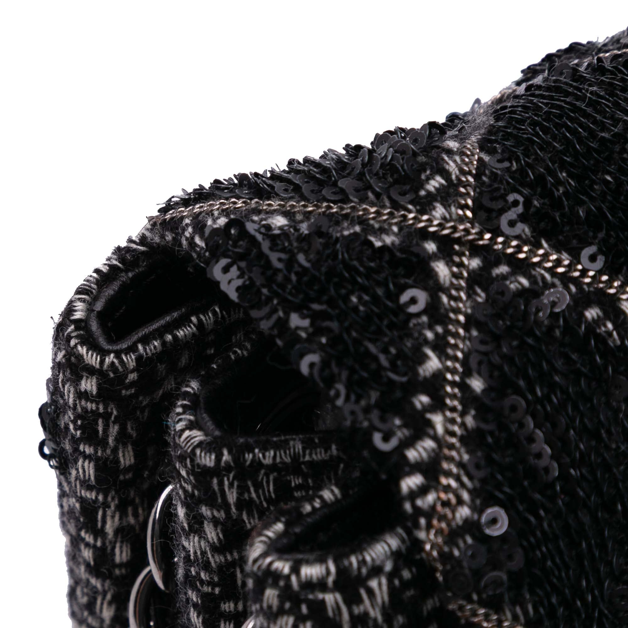Chanel Large Tweed and Sequin Icons 3 Accordion Flap - image 9