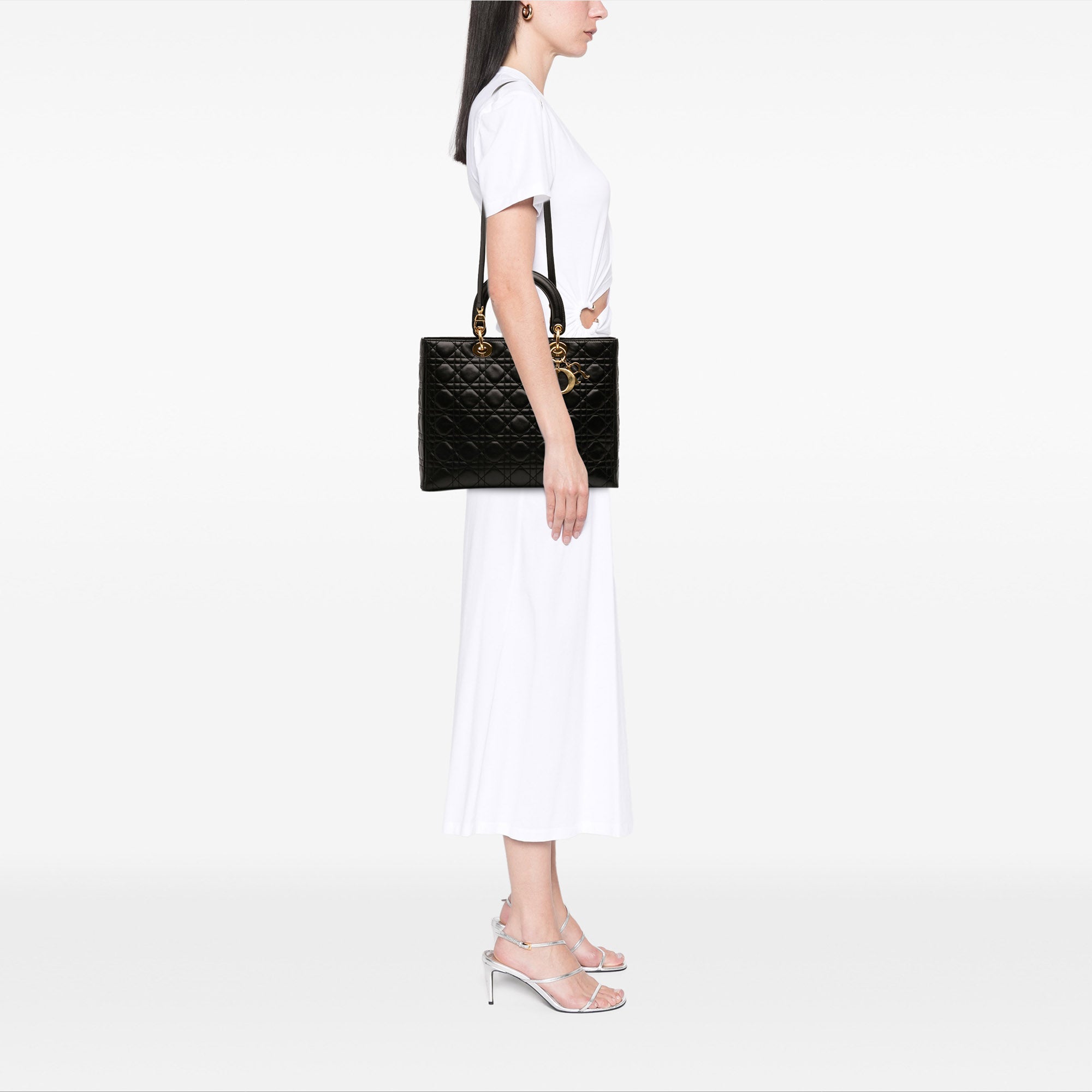 Dior Large Lambskin Cannage Lady Dior - image 10