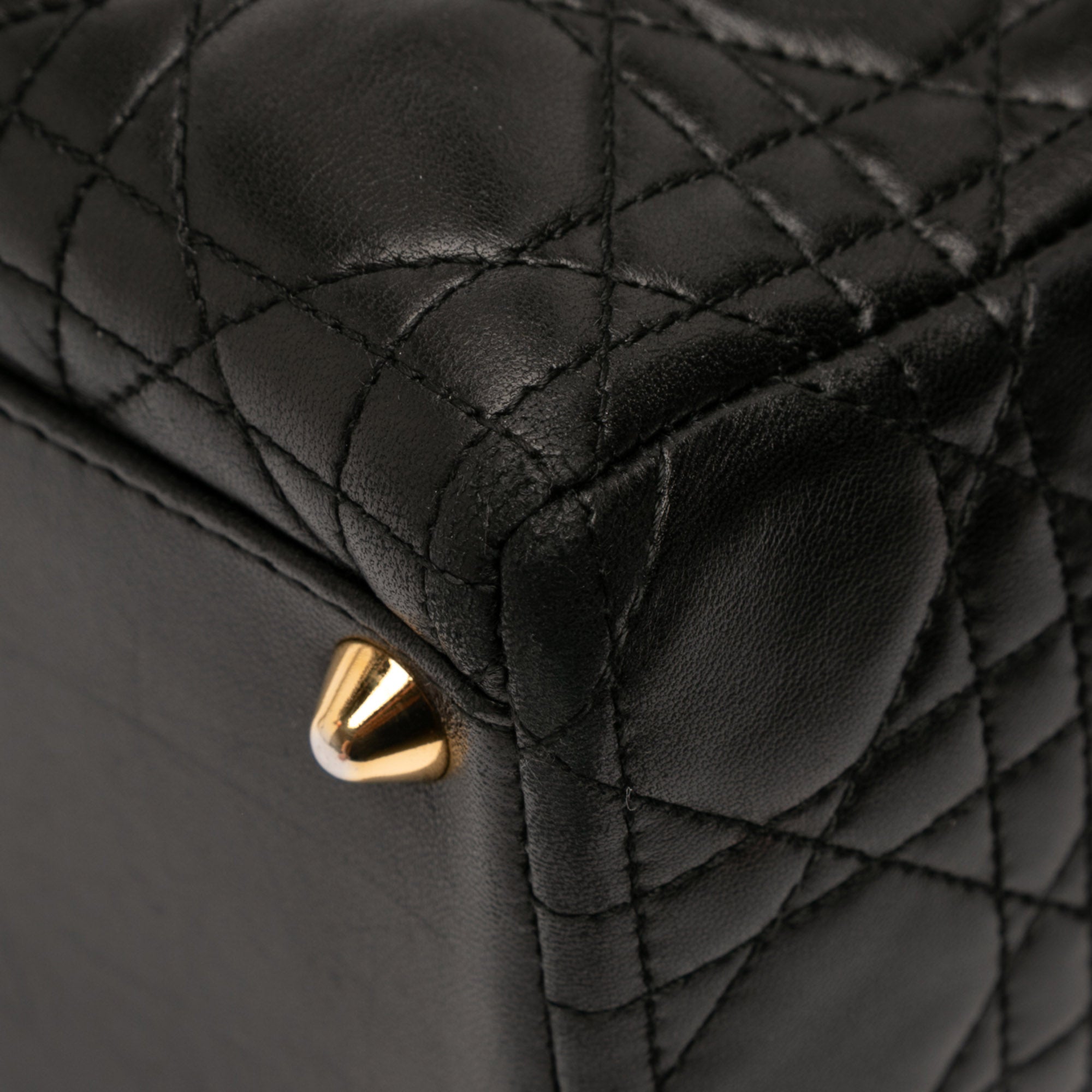 Dior Large Lambskin Cannage Lady Dior - image 9