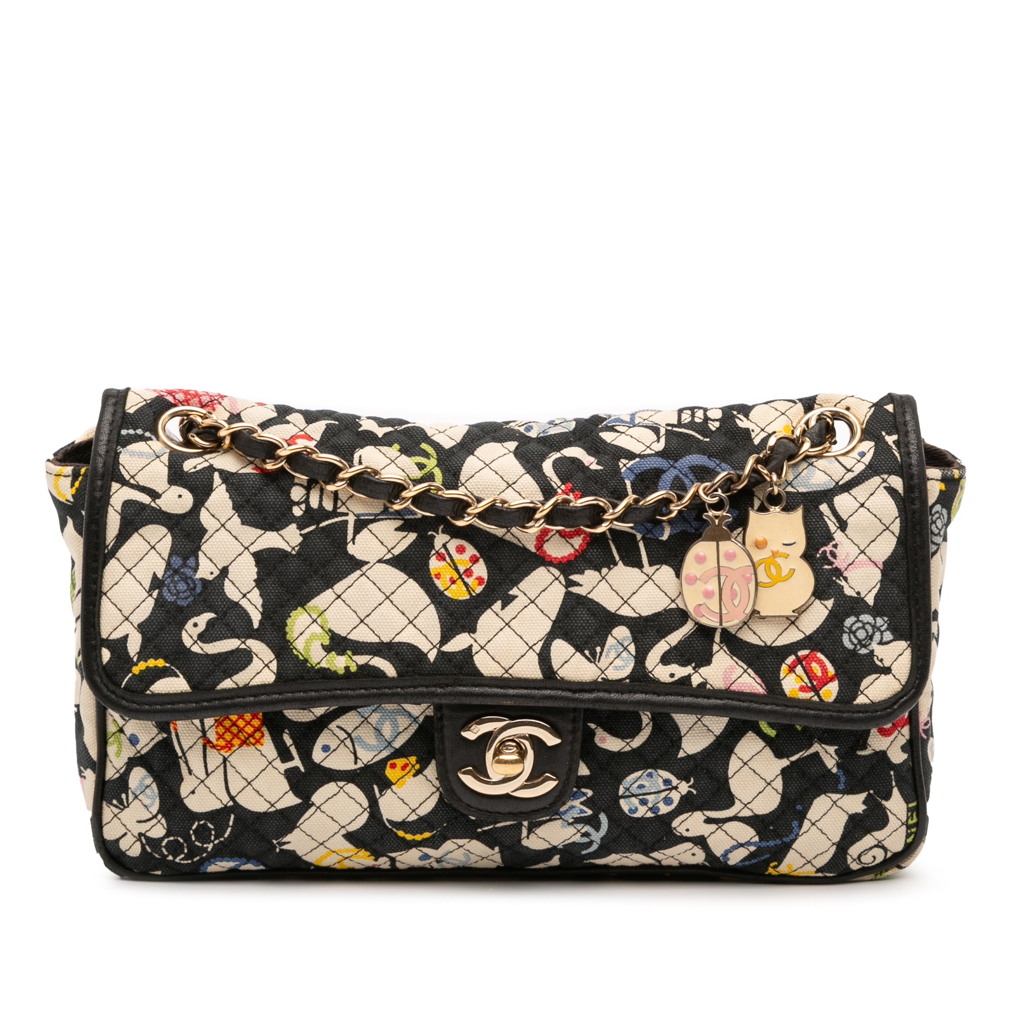 Chanel Medium Printed Canvas Animals Single Flap - image 1