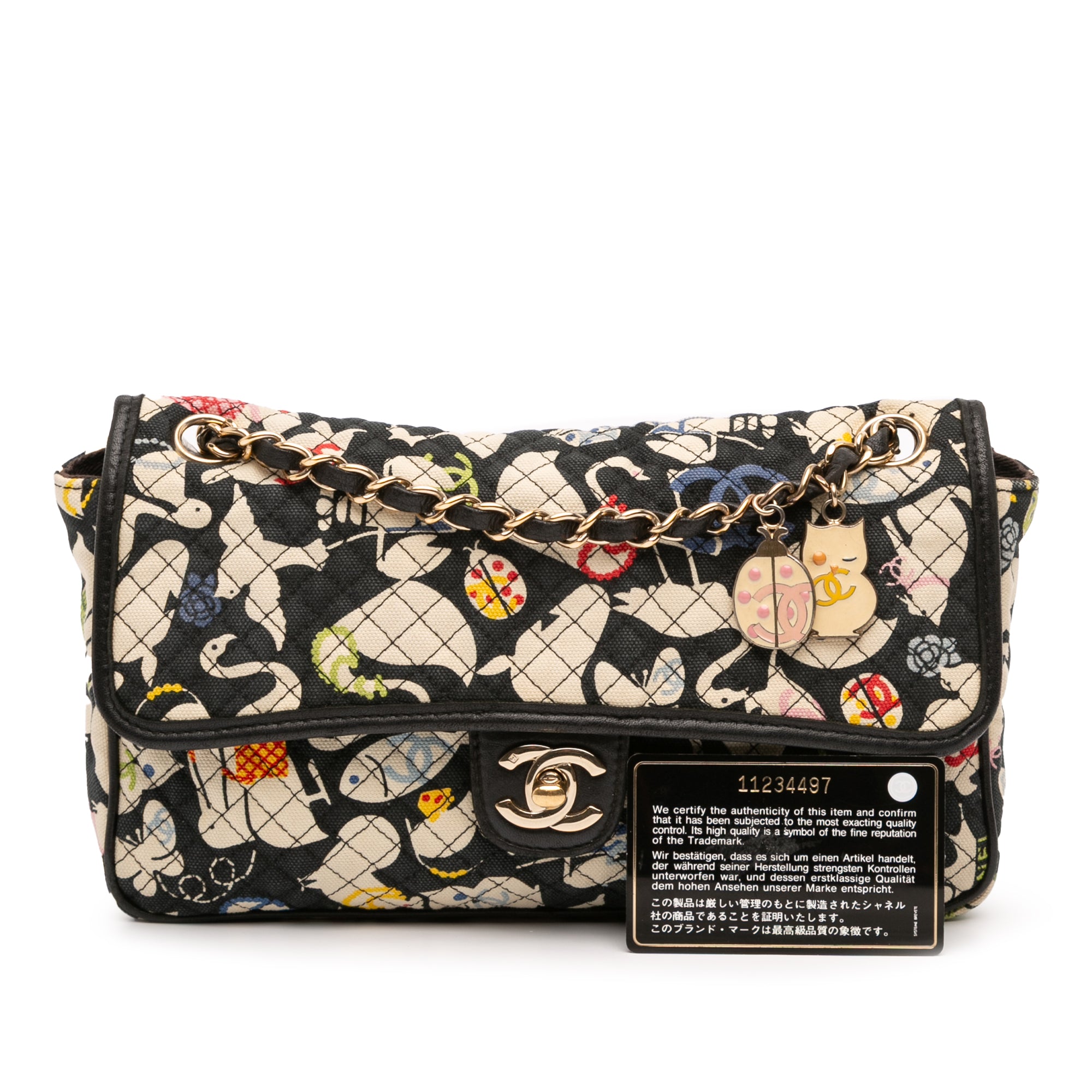 Chanel Medium Printed Canvas Animals Single Flap - image 11