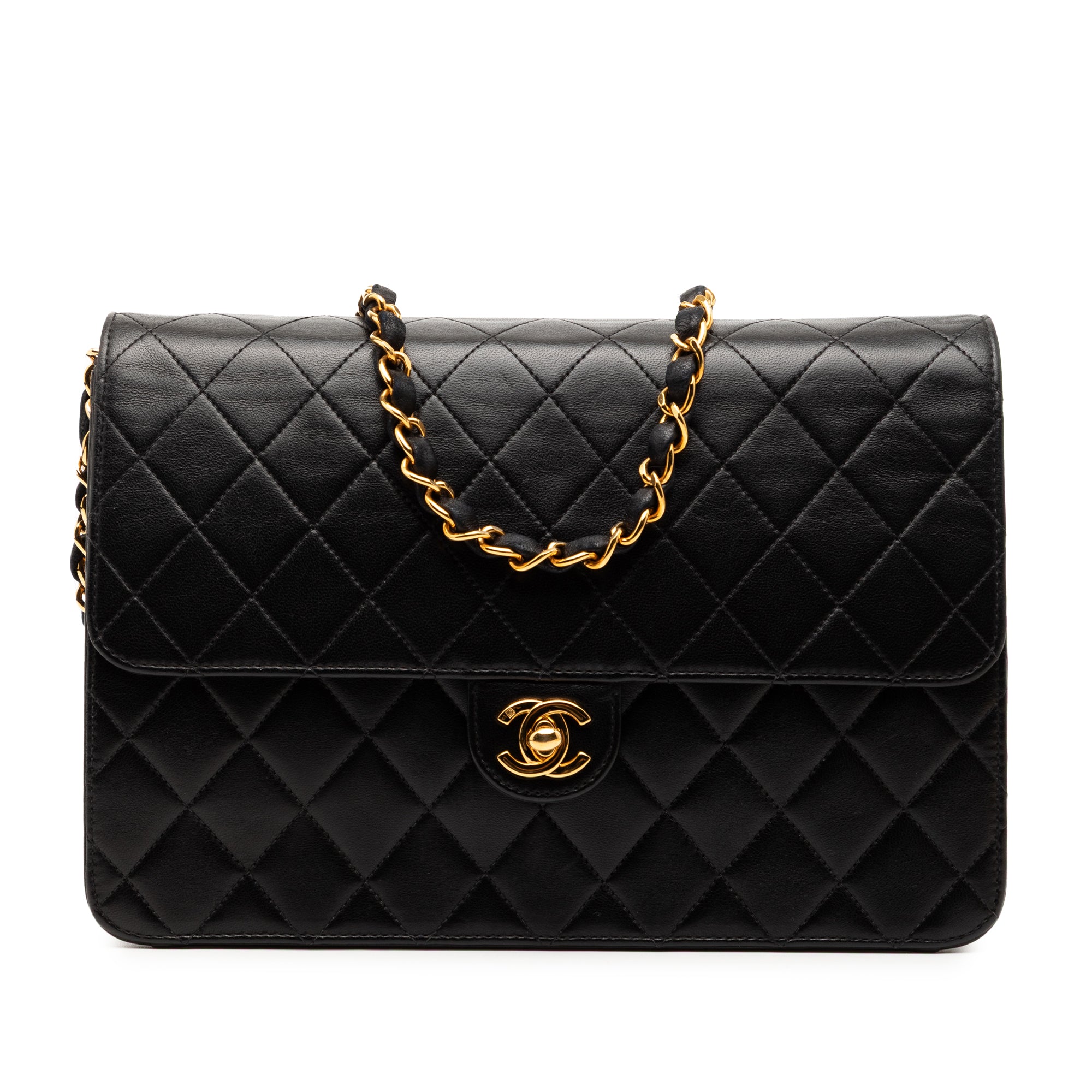 Chanel CC Quilted Lambskin Single Flap - image 1