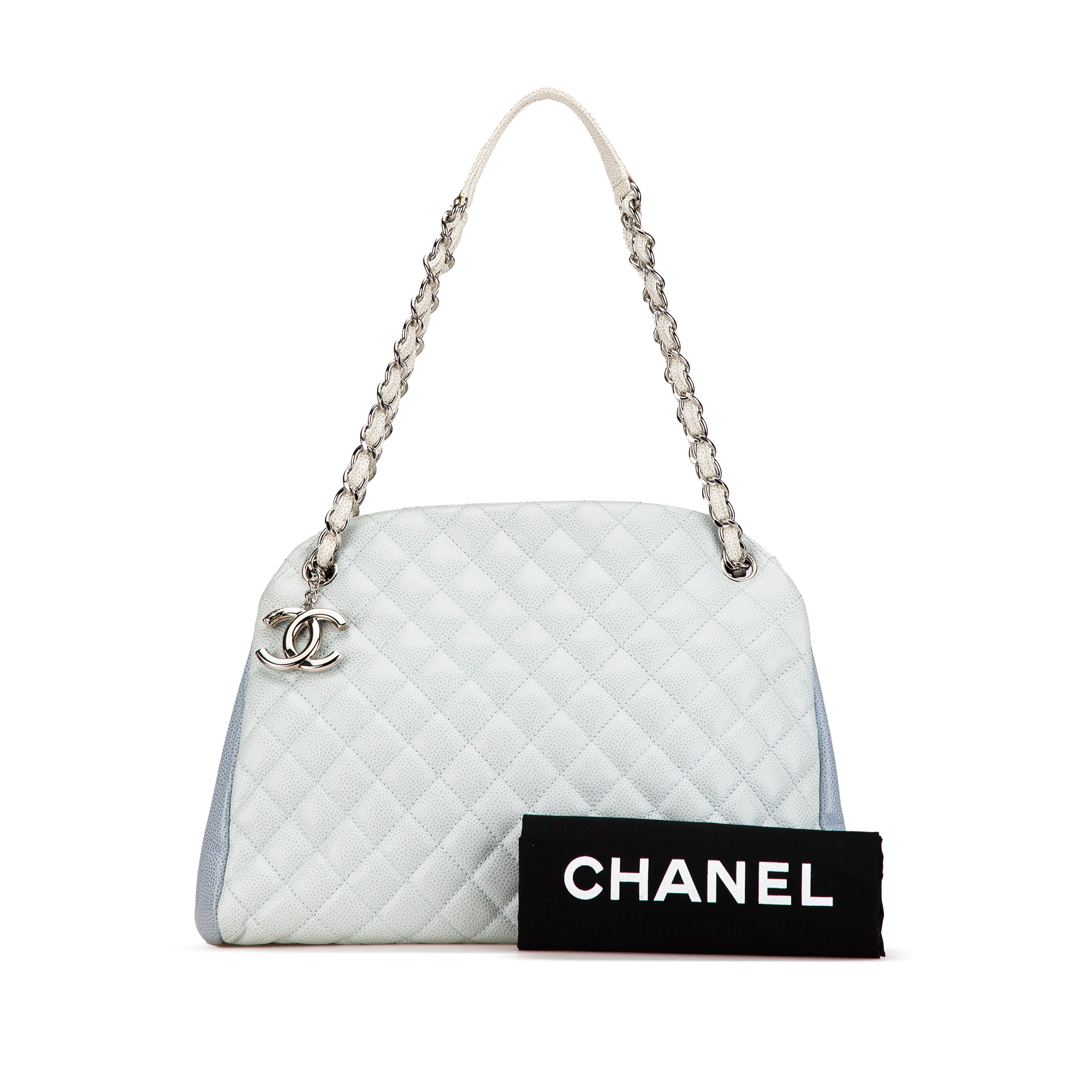 Chanel Large Tricolor Caviar Just Mademoiselle Bowling Bag - image 9