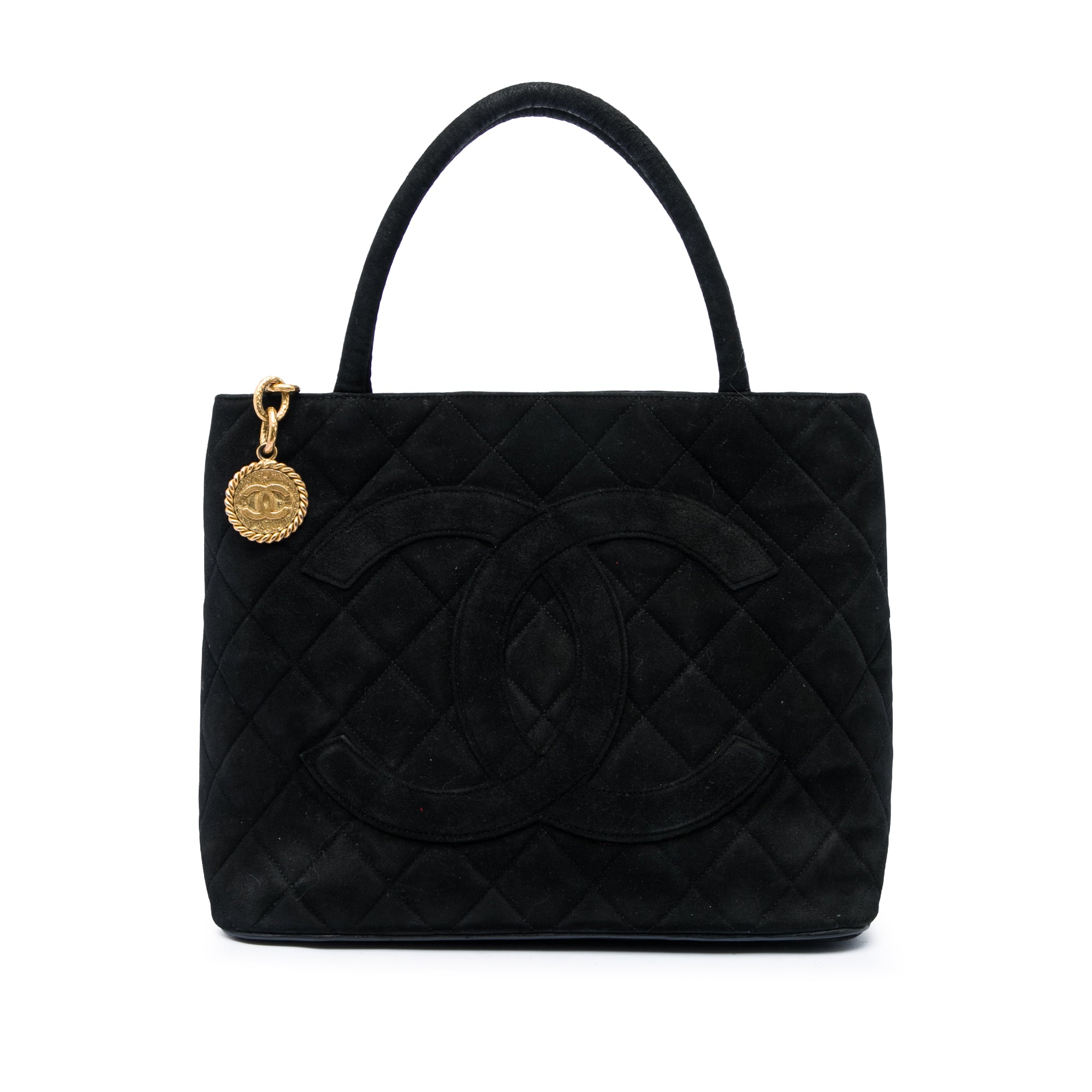 Chanel Suede Medallion Tote - image 1