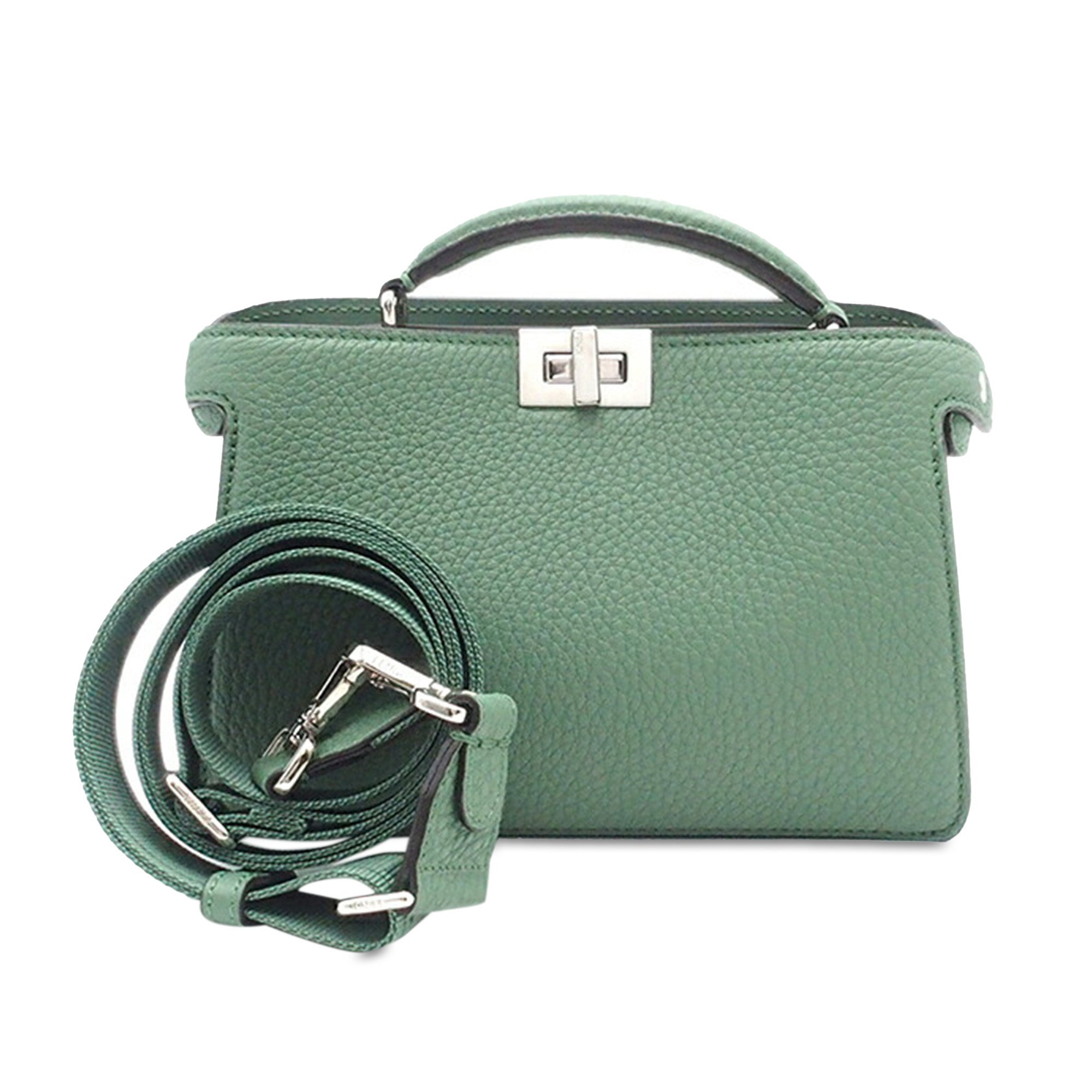 Fendi Petite Leather Peekaboo ISeeU Satchel - image 1