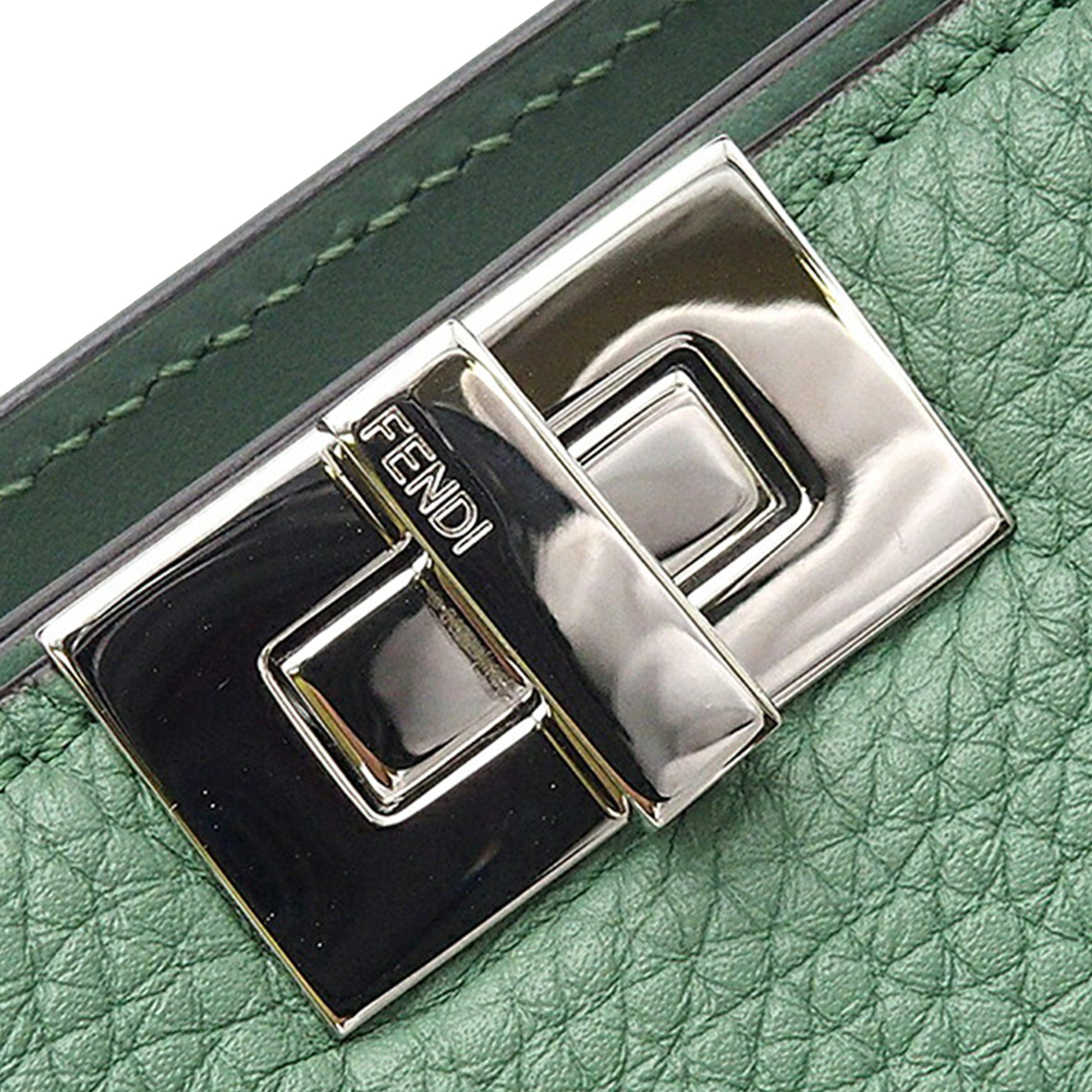 Fendi Petite Leather Peekaboo ISeeU Satchel - image 8