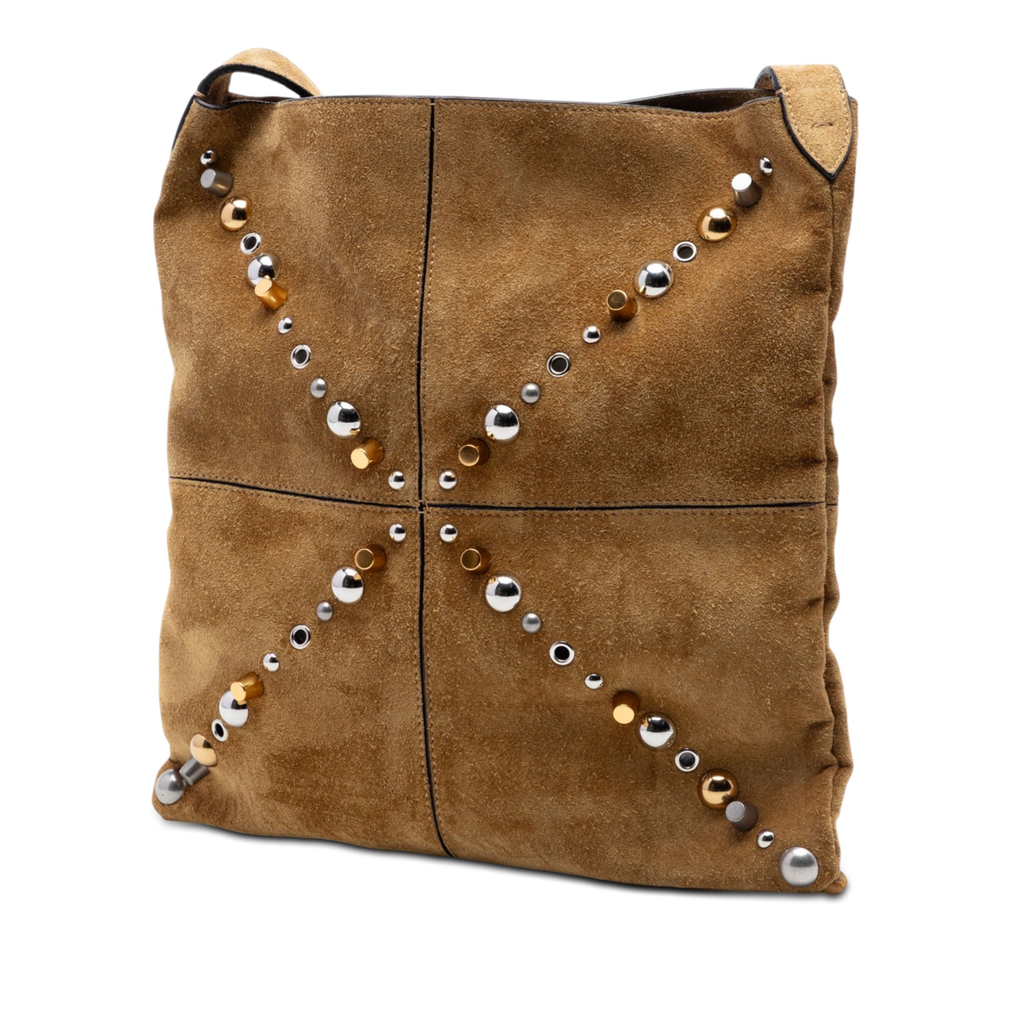 Valentino Suede Studded Nellcote Fringe Crossbody - image 2