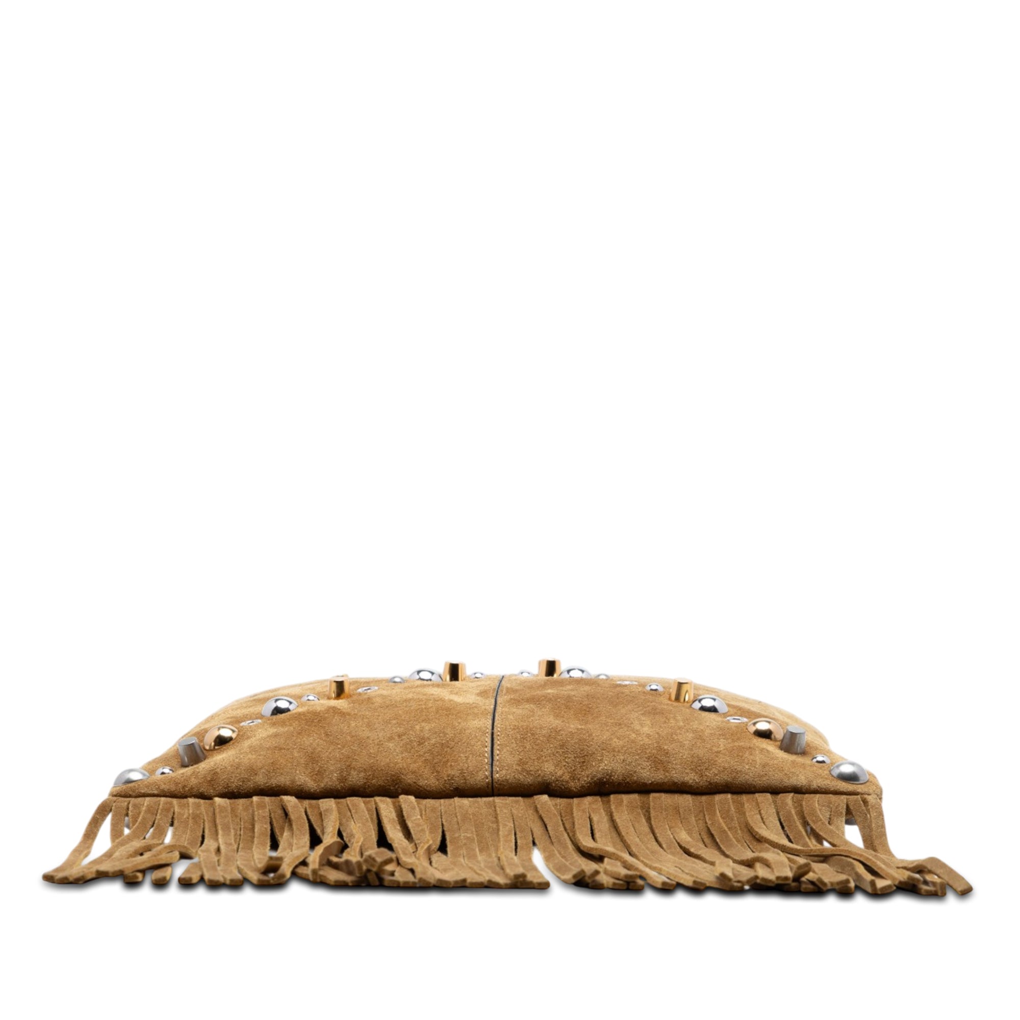 Valentino Suede Studded Nellcote Fringe Crossbody - image 3