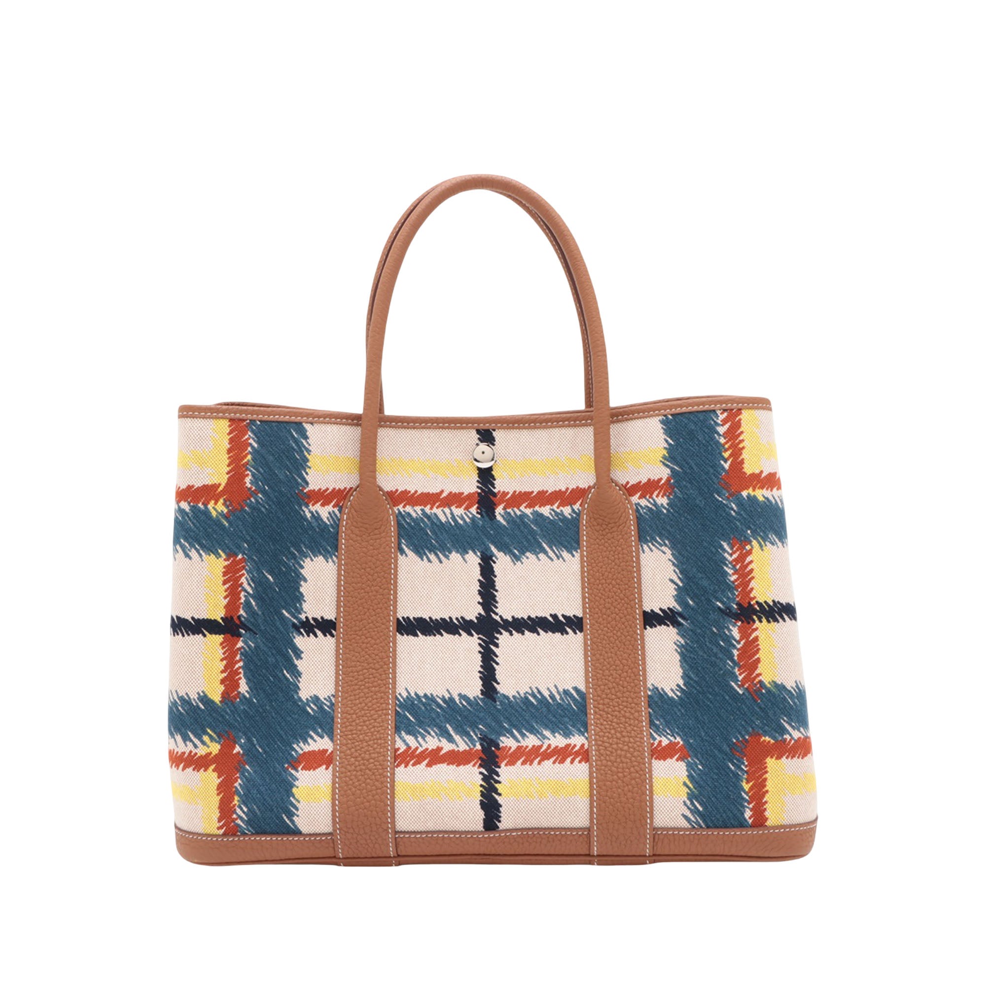 Hermès Toile and Negonda Tartan Cross Garden Party 36 - image 2