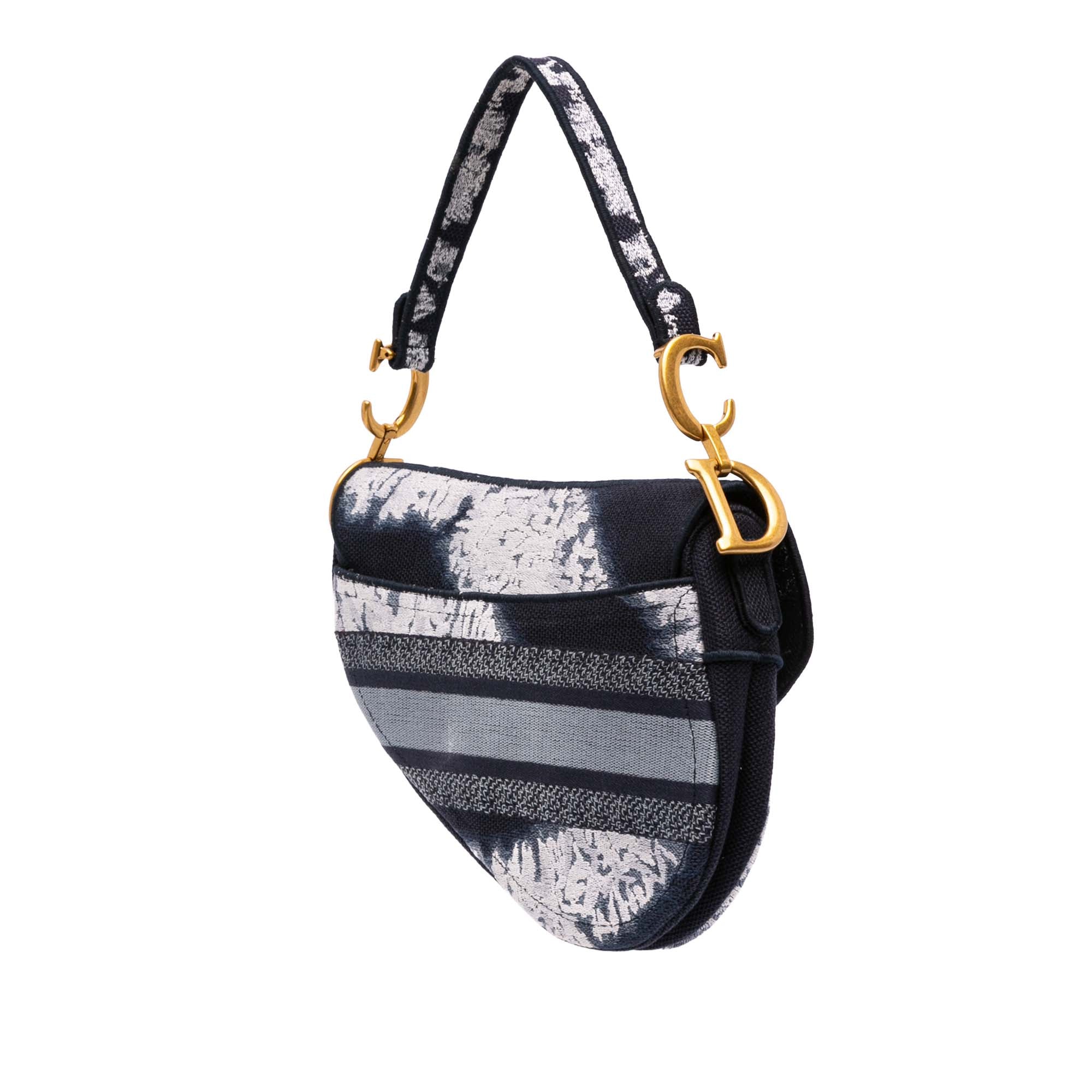 Dior Canvas Embroidered Tie Dye Saddle Bag - image 2