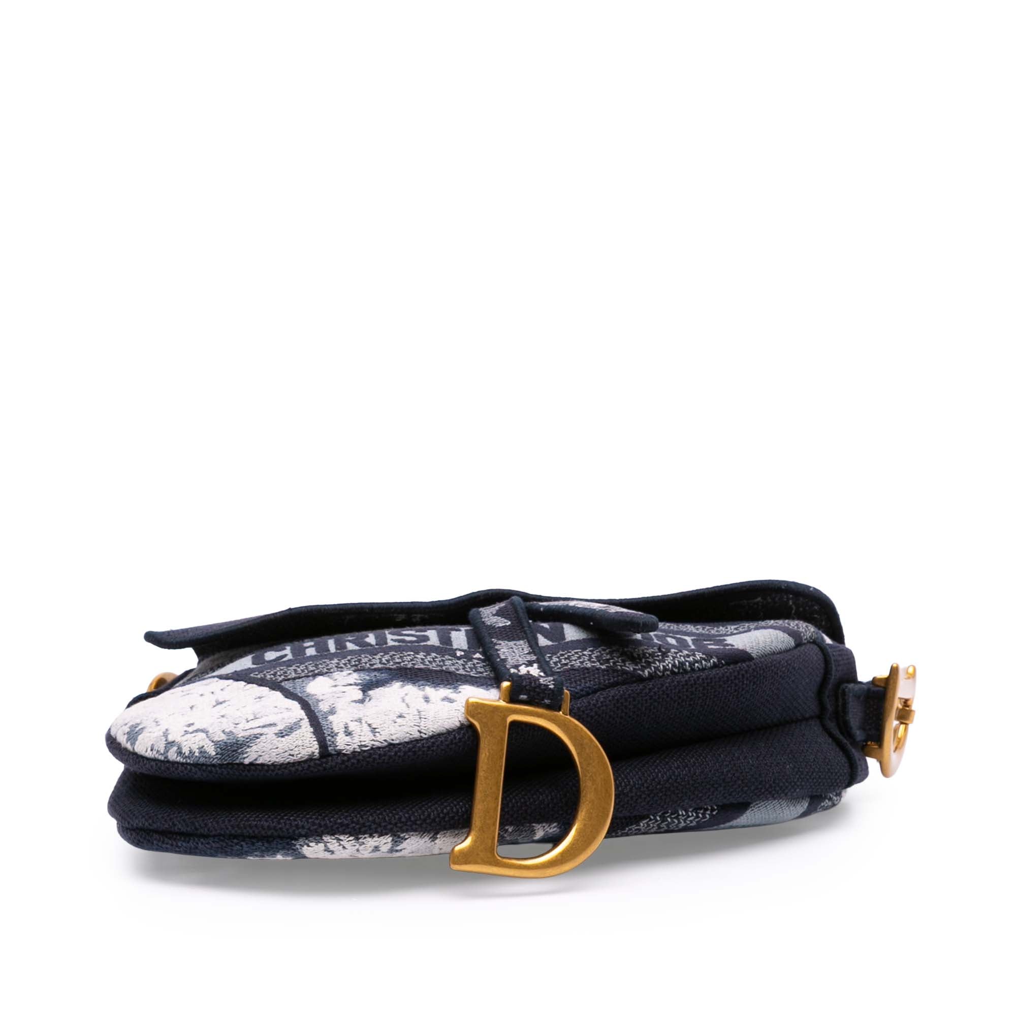 Dior Canvas Embroidered Tie Dye Saddle Bag - image 3