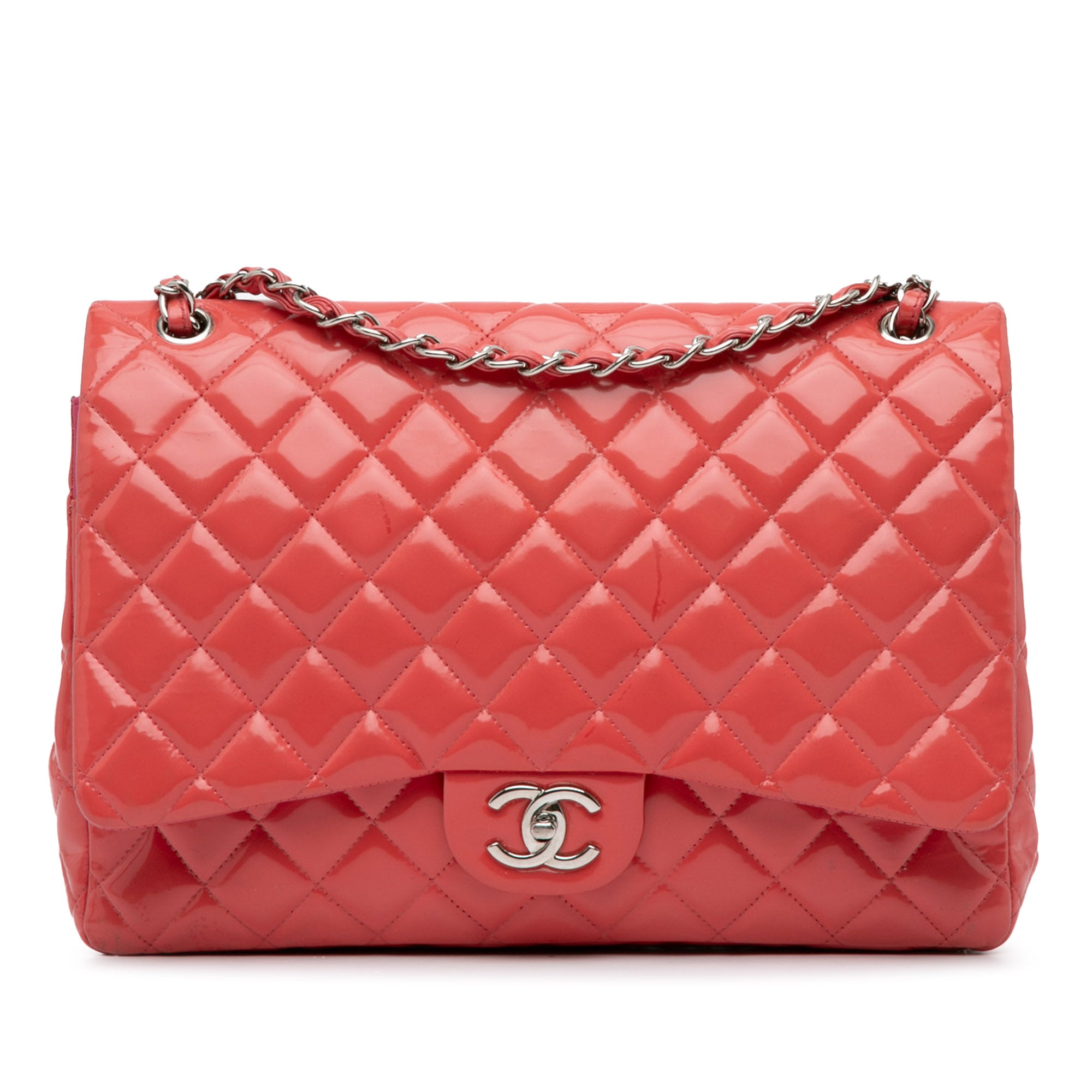 Chanel Maxi Classic Patent Double Flap - image 1