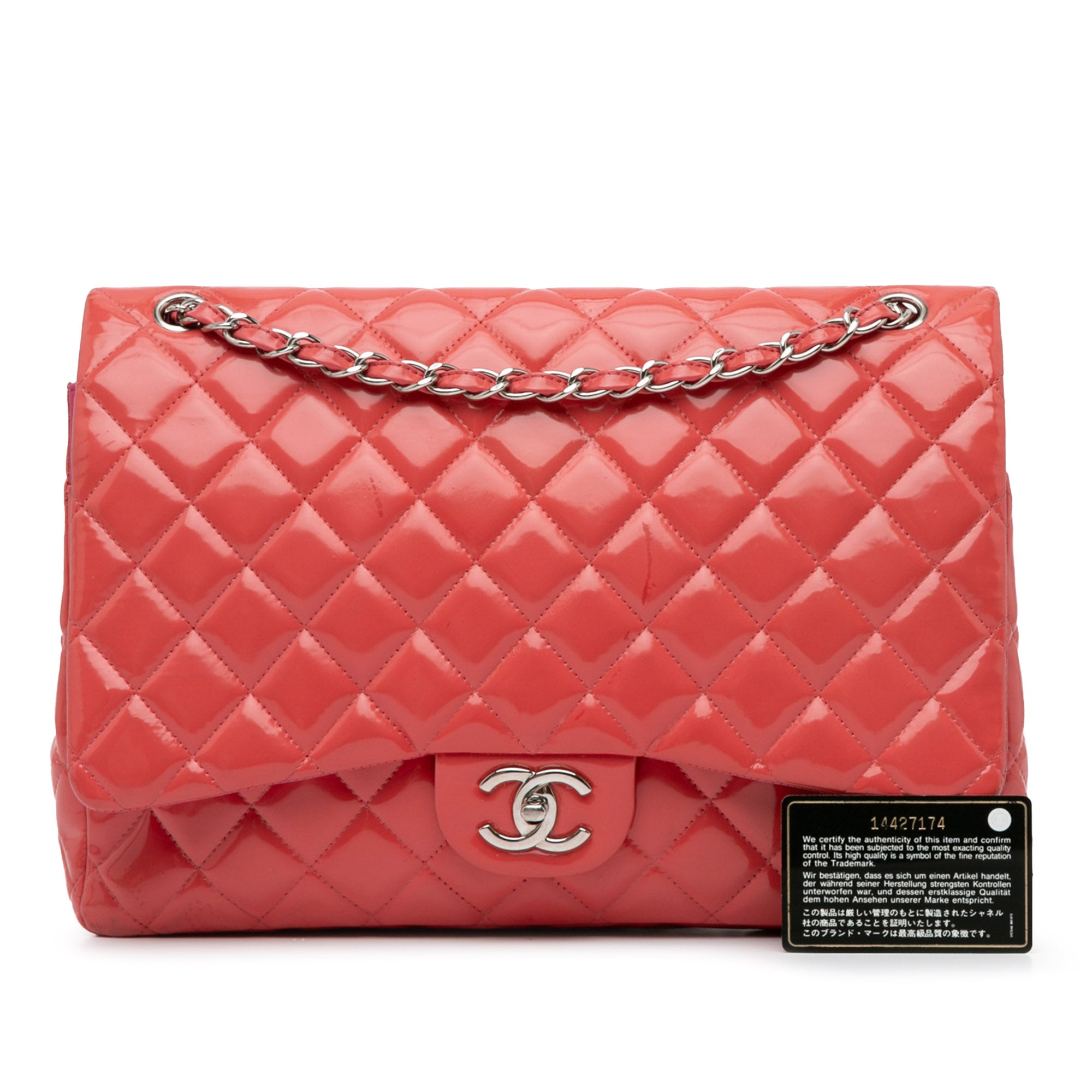 Chanel Maxi Classic Patent Double Flap - image 22
