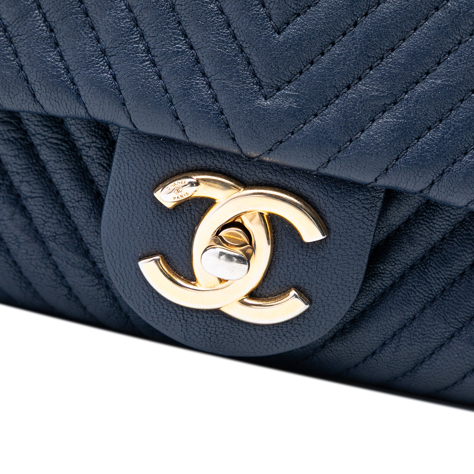 Chanel Small Chevron Wrinkled Calfskin Medallion Charm Surpique Flap - image 5