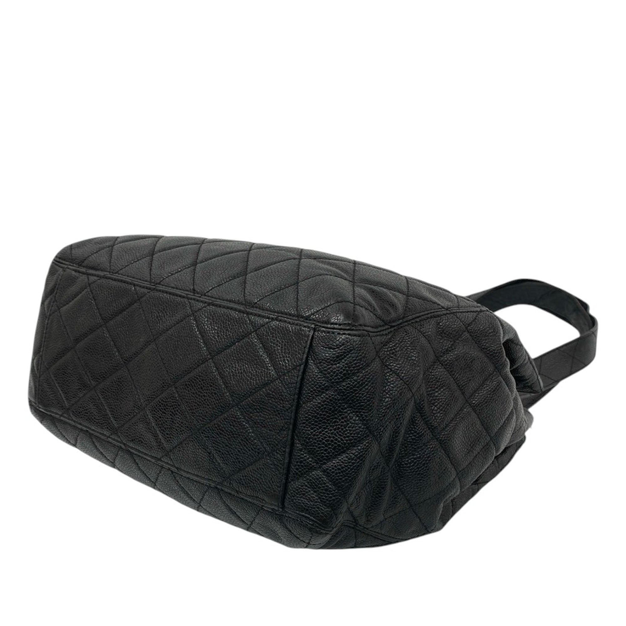 Chanel CC Quilted Caviar Chain Drawstring Tote - image 6