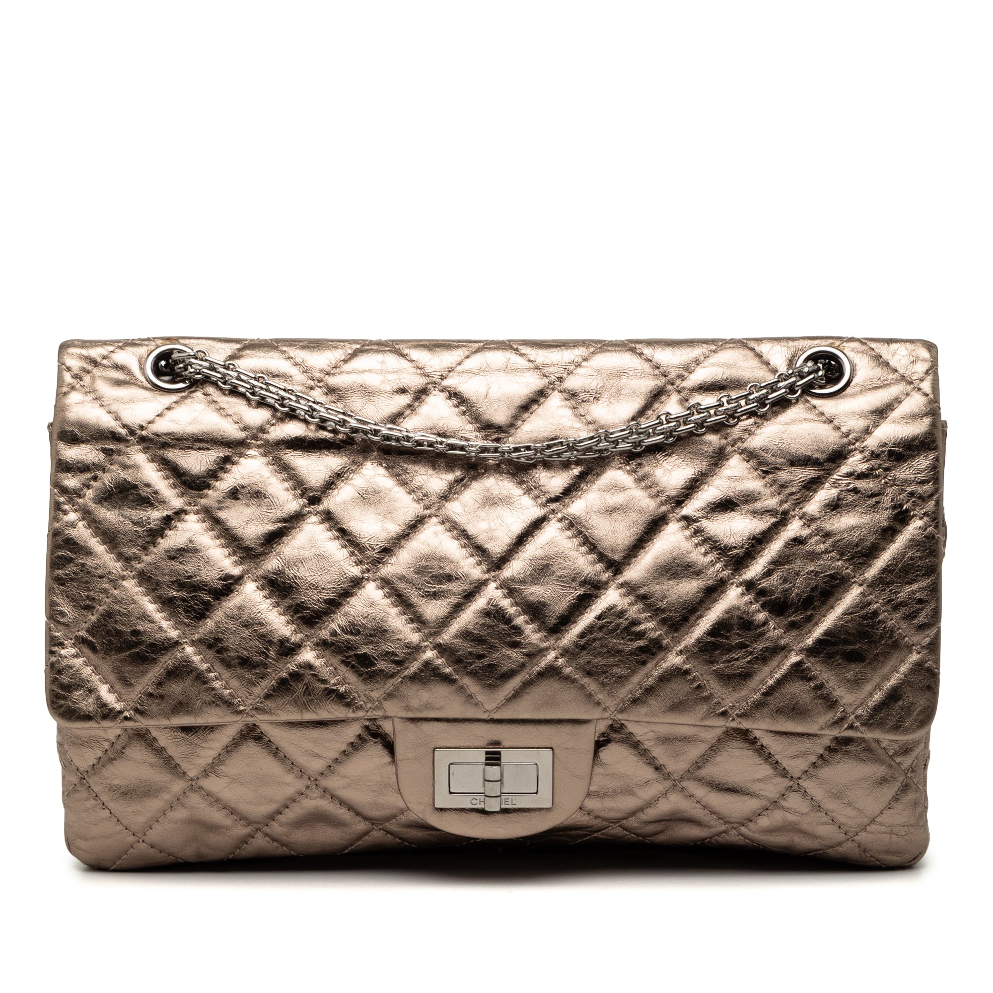 Chanel Metallic Aged Calfskin Reissue 2.55 Double Flap 227 - image 1