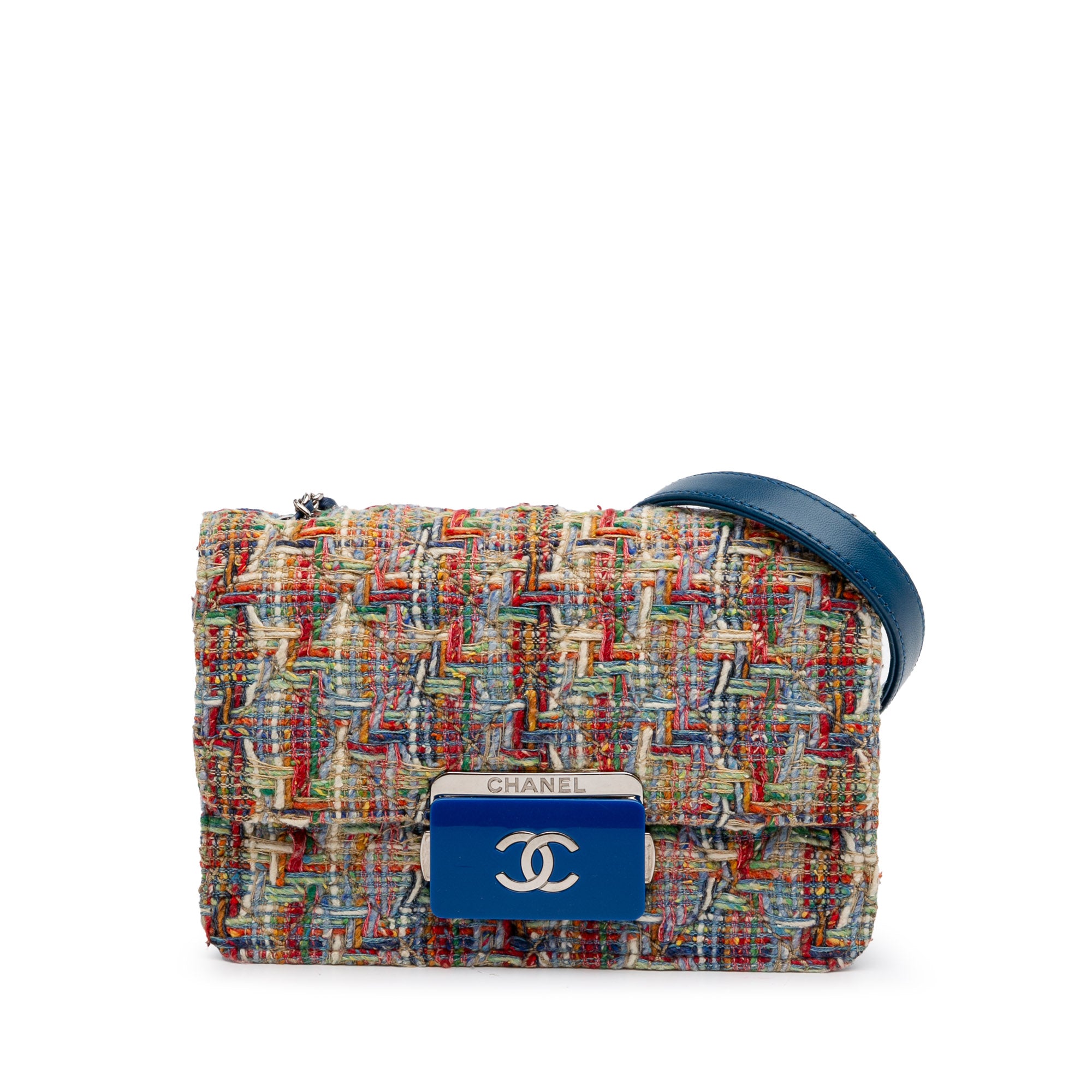 Chanel Mini Quilted Tweed Beauty Lock Flap - image 1