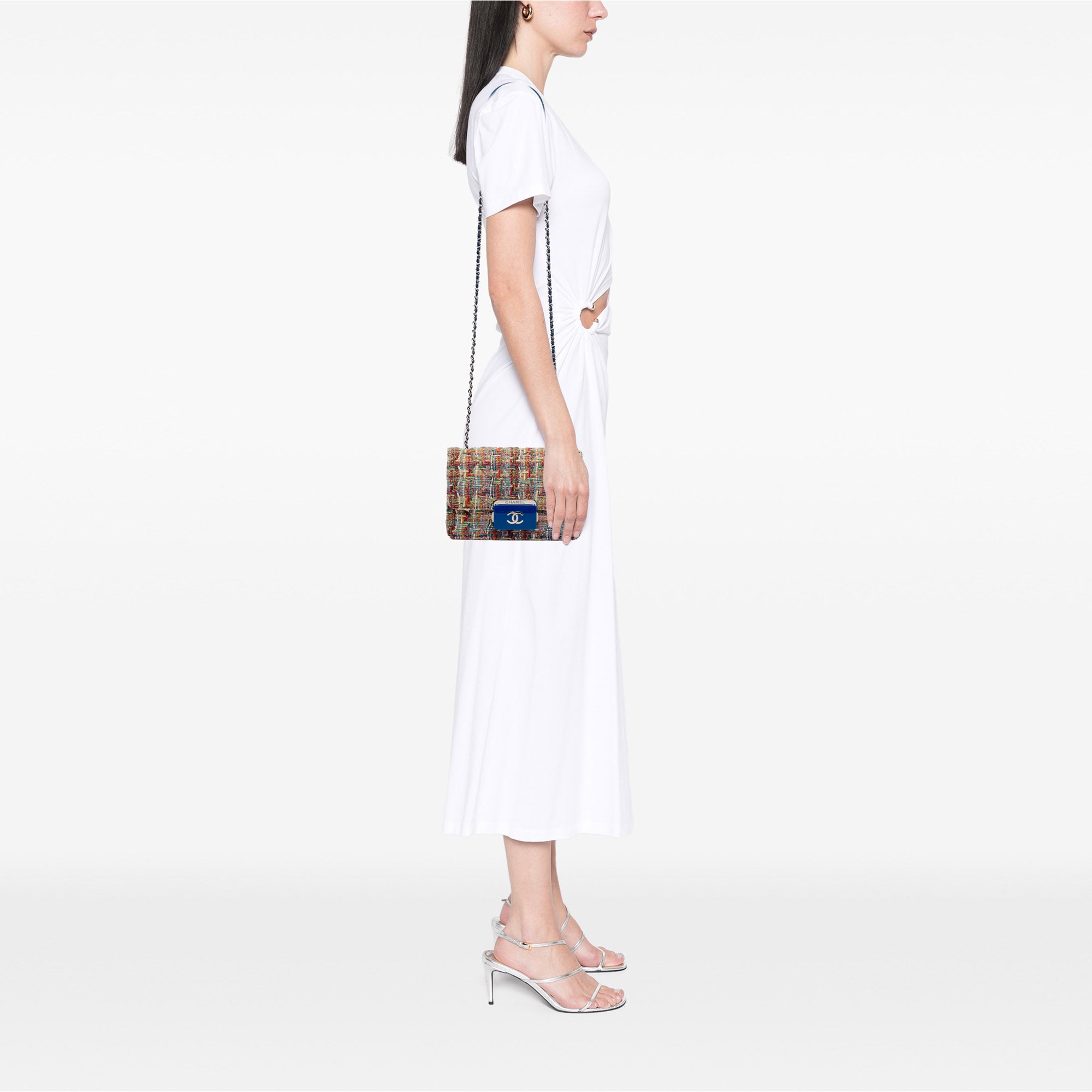 Chanel Mini Quilted Tweed Beauty Lock Flap - image 12