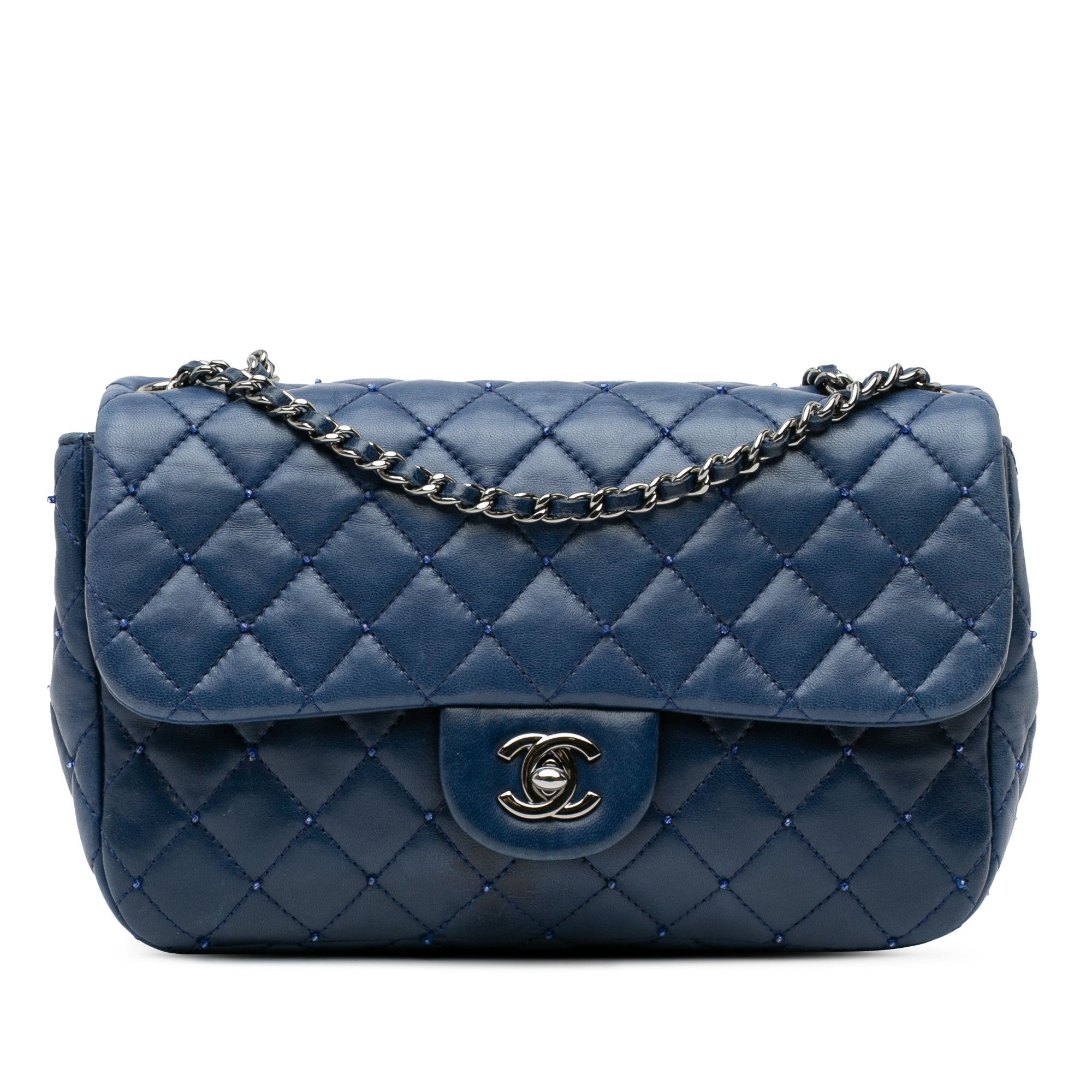 Chanel Small Quilted Lambskin Beaded Single Flap - image 1
