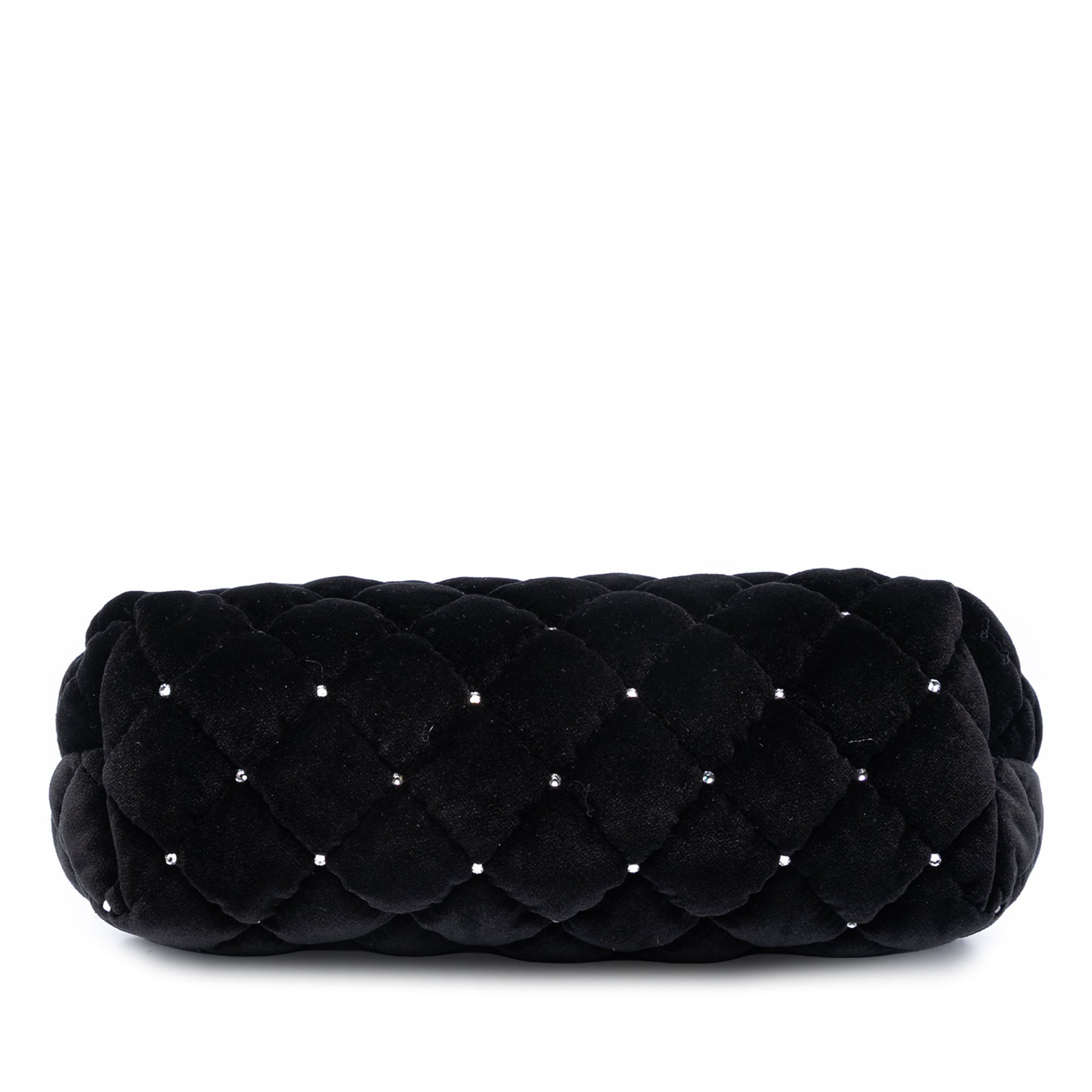 Chanel Quilted Velvet Diamante Wristlet Clutch - image 3