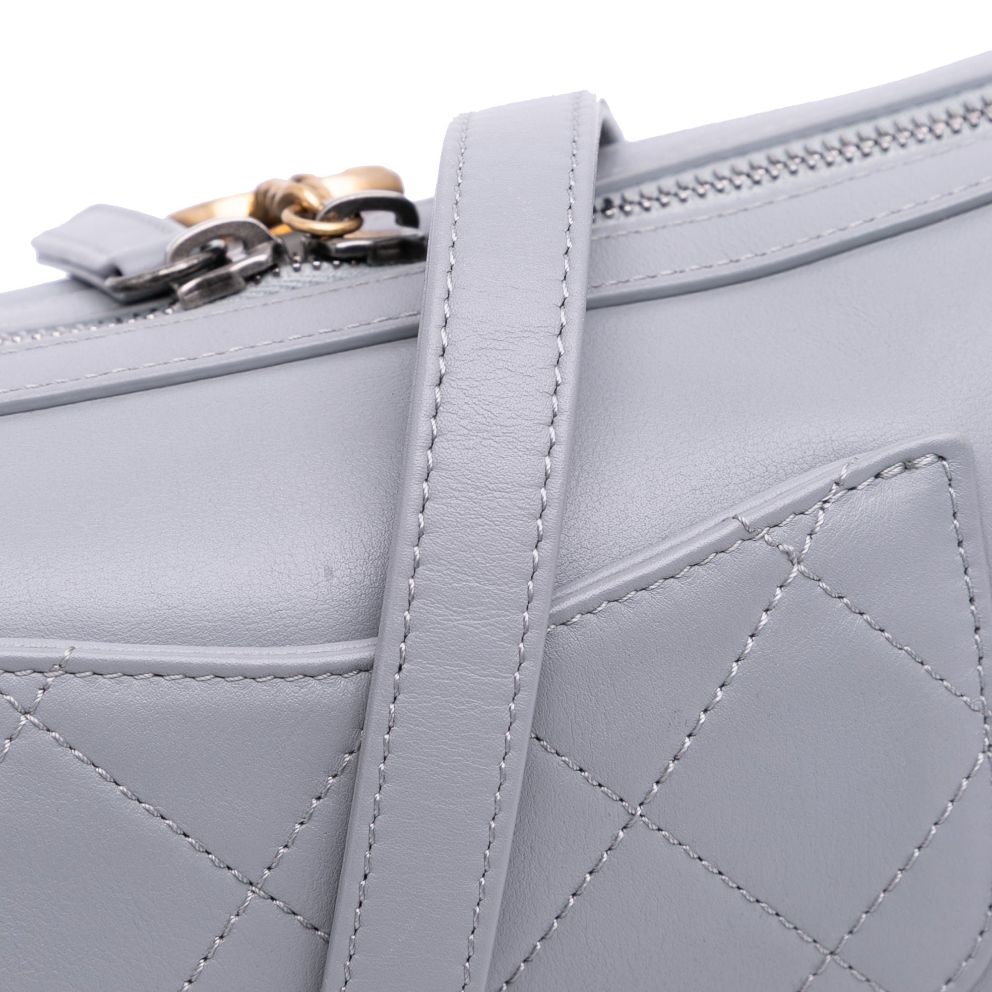 Chanel Calfskin Signature Chain Signe Bowling Bag - image 10
