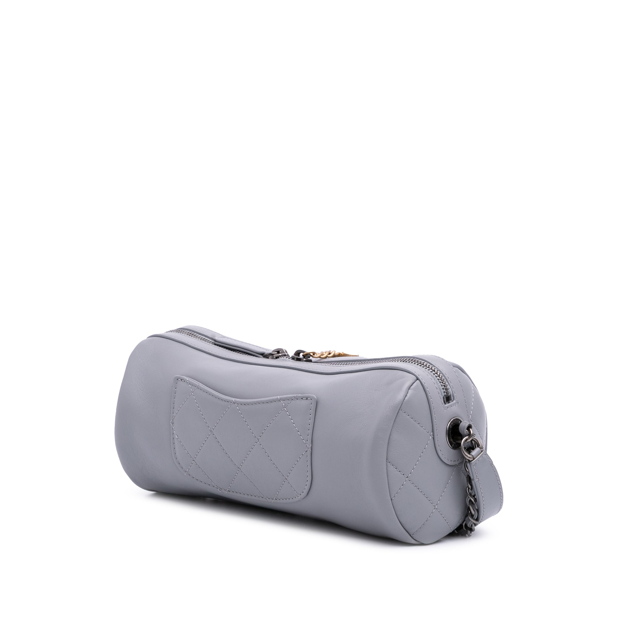 Chanel Calfskin Signature Chain Signe Bowling Bag - image 2