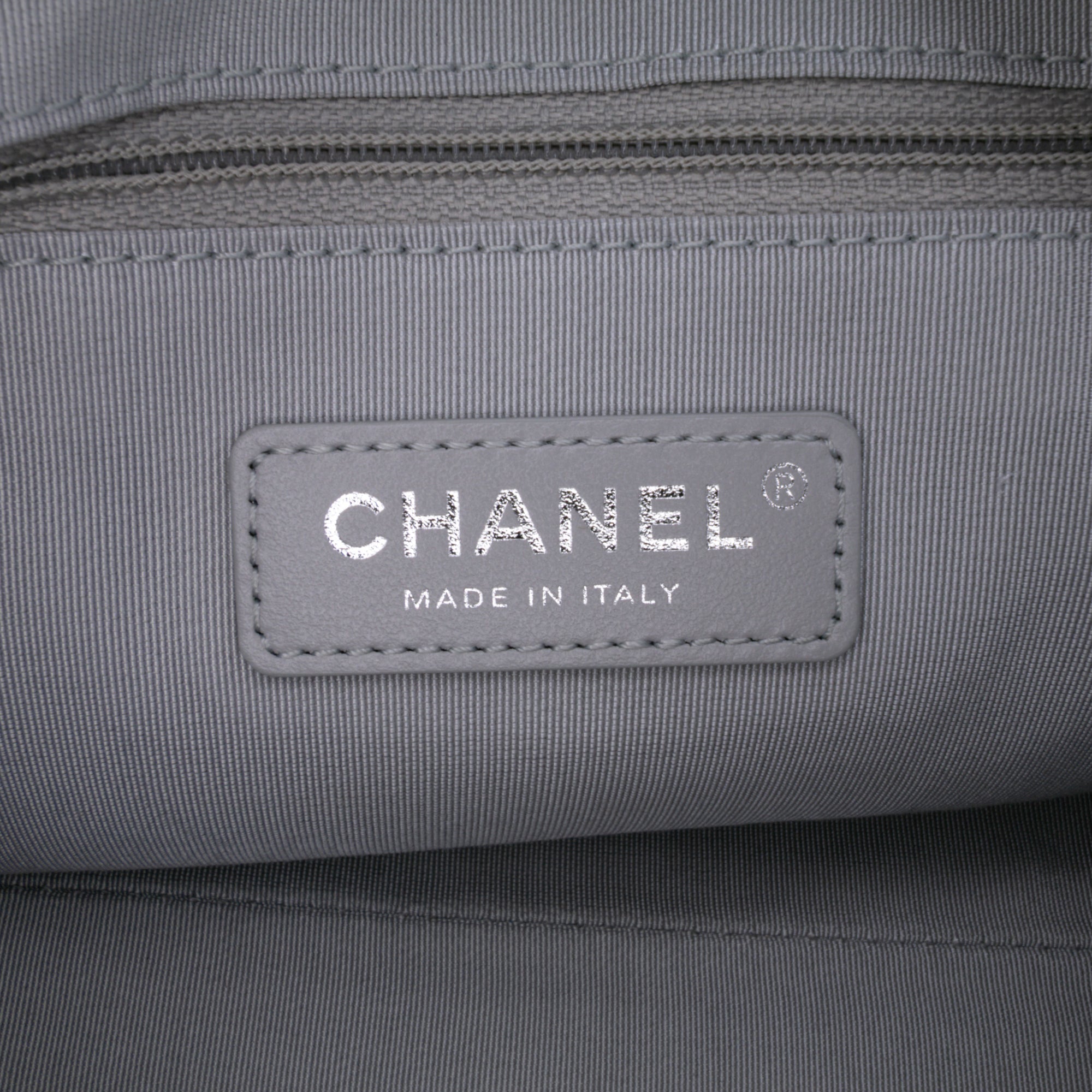 Chanel Calfskin Signature Chain Signe Bowling Bag - image 5