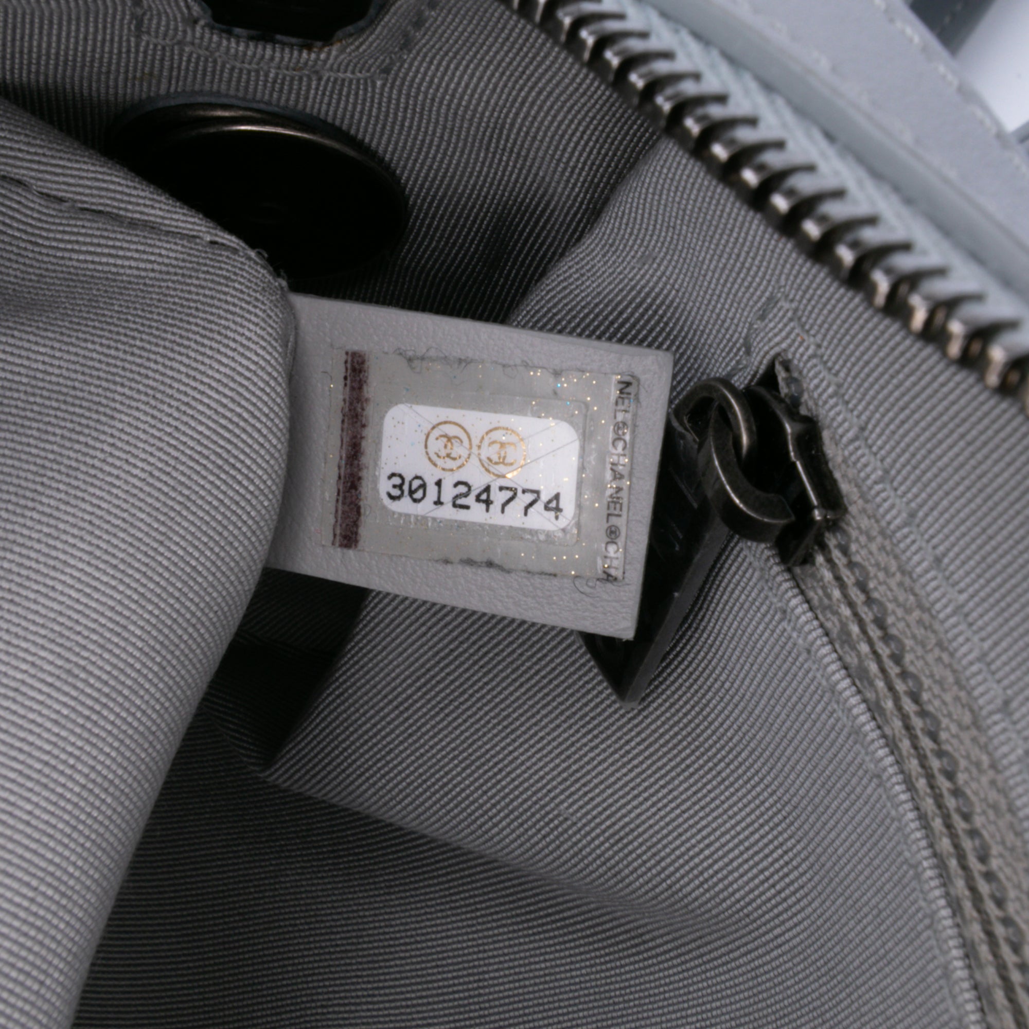 Chanel Calfskin Signature Chain Signe Bowling Bag - image 6